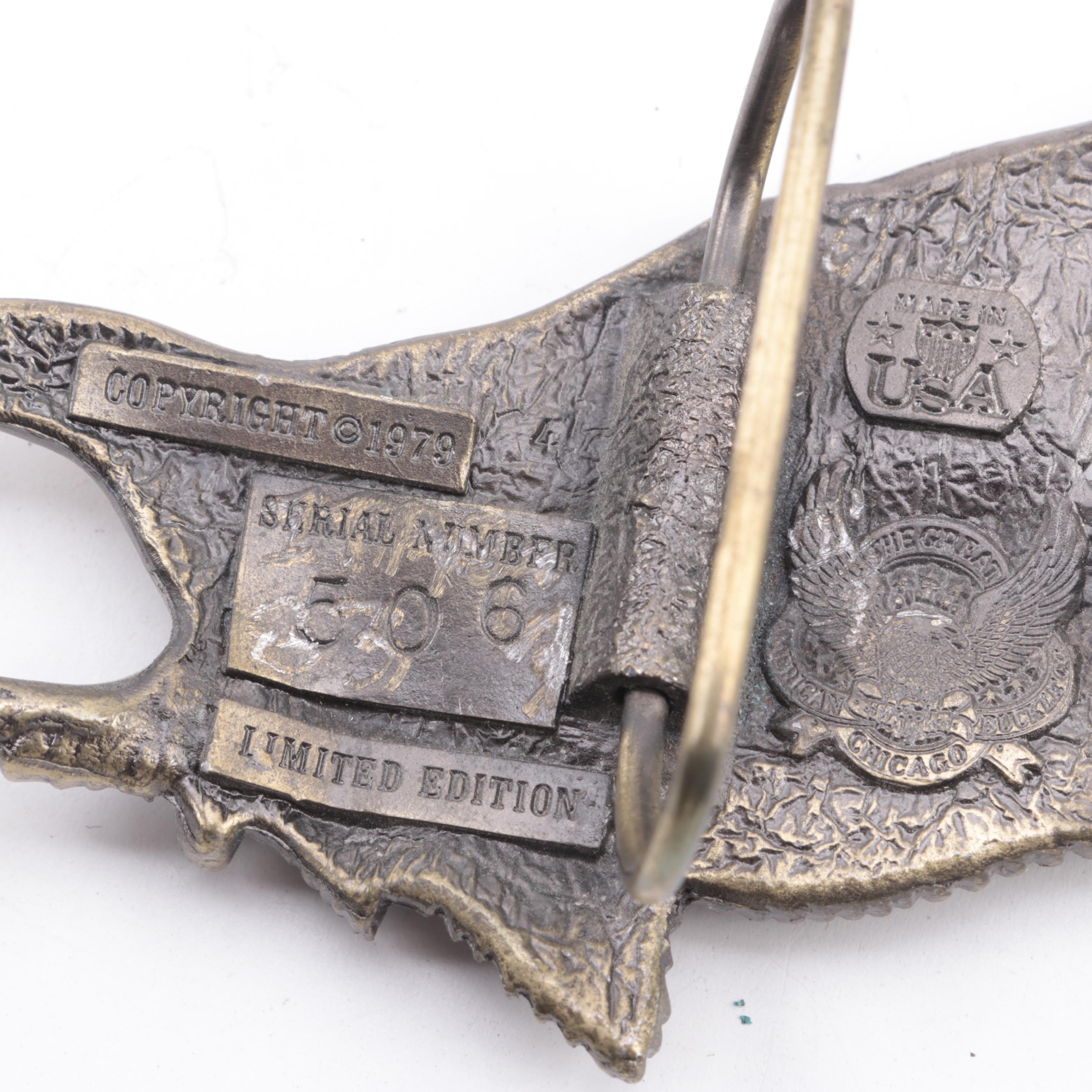 Great American, Tony Lama, and Lewis Metal Patriotic Belt Buckles