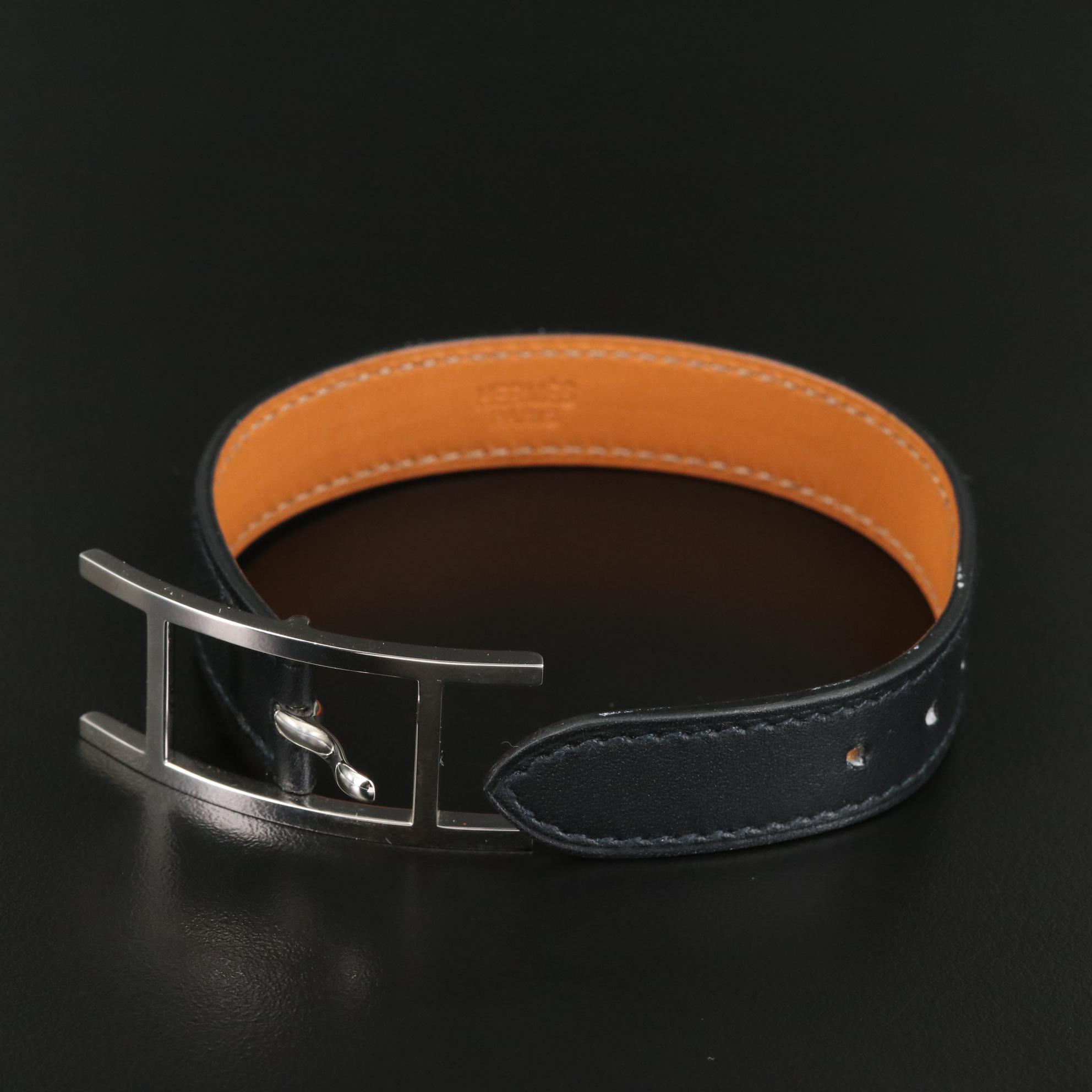 Hermès Hapi Leather Bracelet