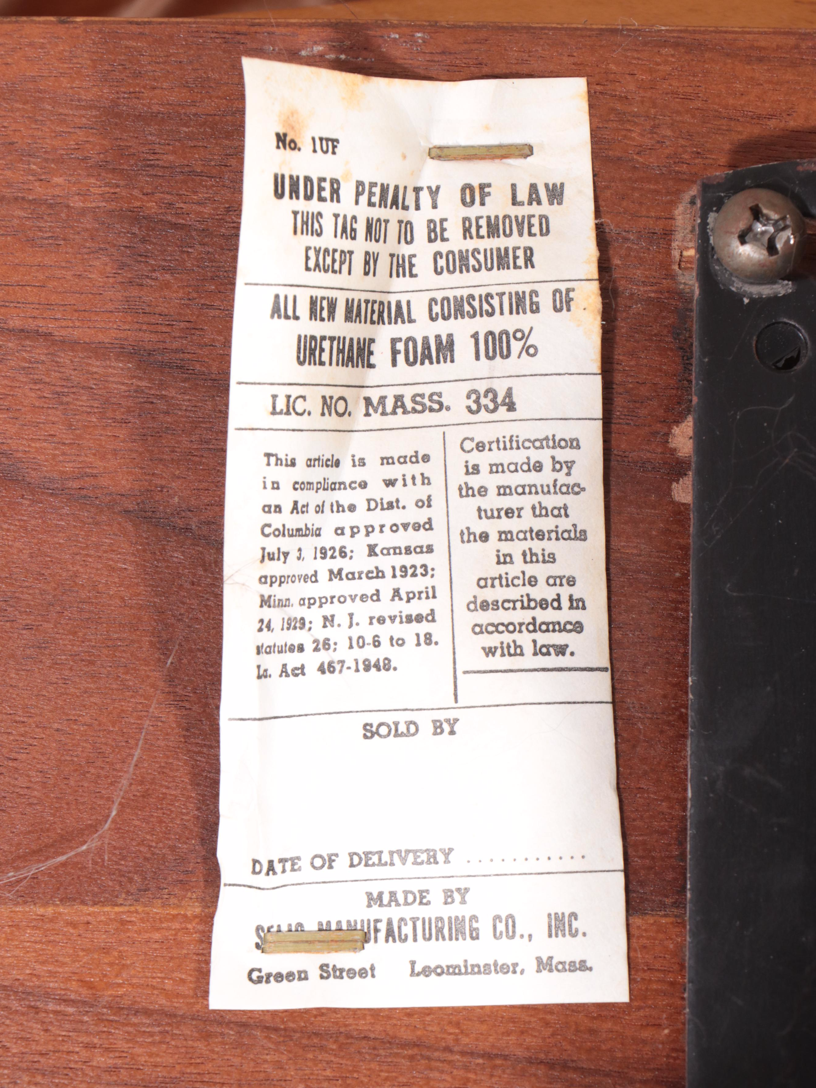 Selig Mid Century Modern Eames Style Faux Leather Lounge Chair and Ottoman