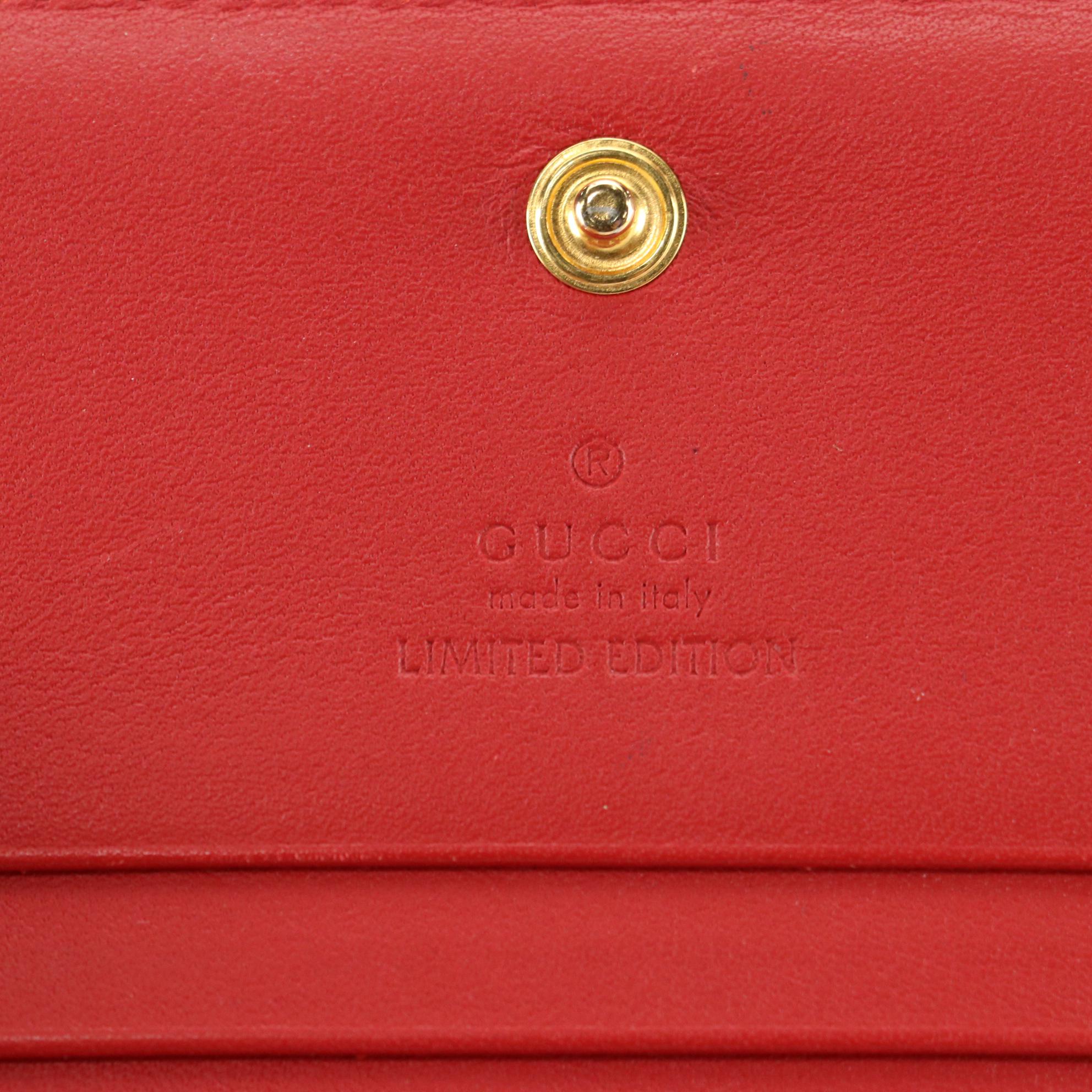 Gucci Bosco Patch Bifold Card Case Wallet in GG Supreme Canvas, Limited Edition