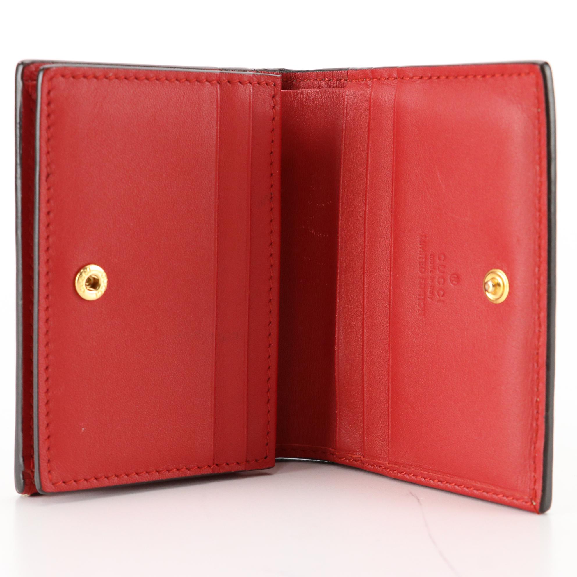 Gucci Bosco Patch Bifold Card Case Wallet in GG Supreme Canvas, Limited Edition