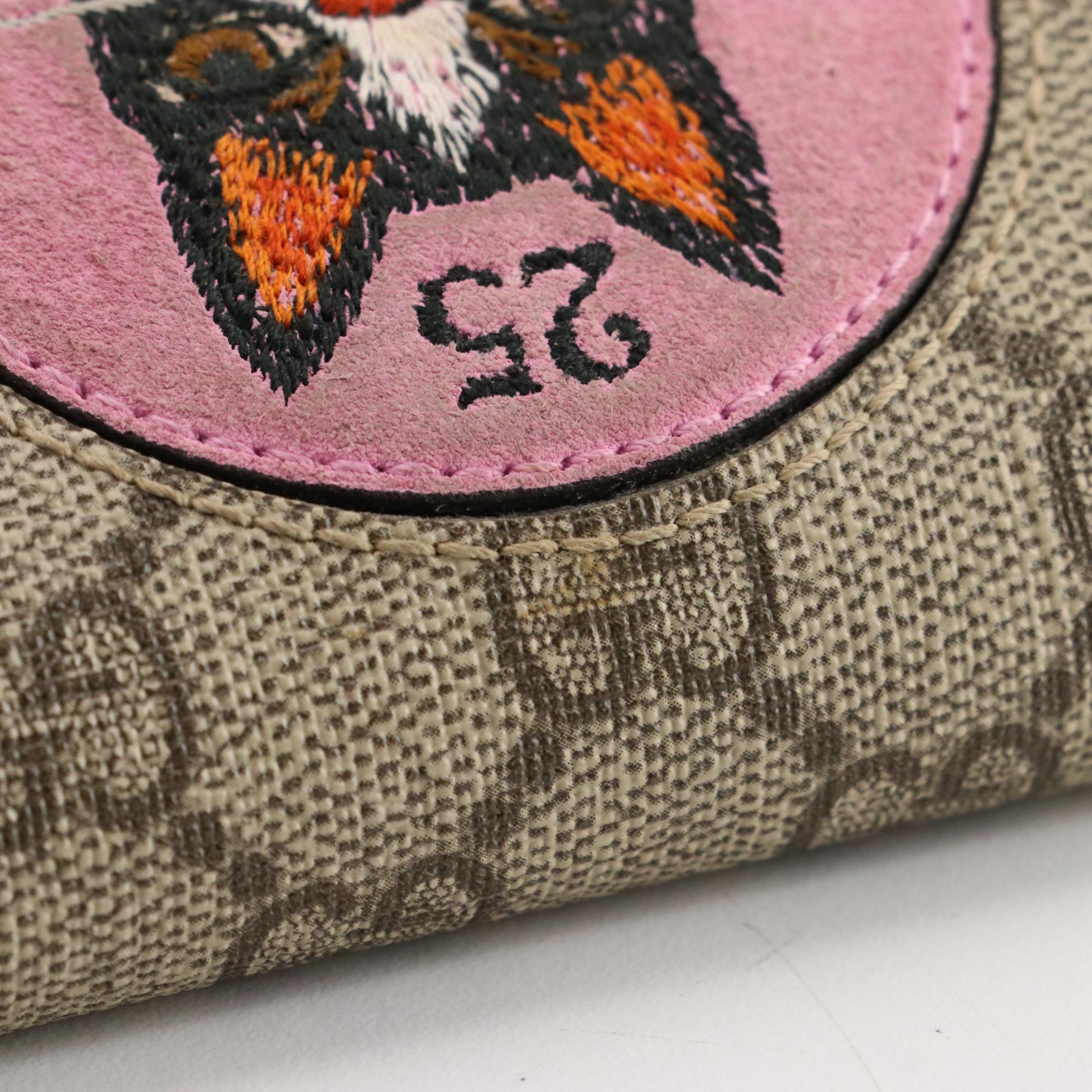 Gucci Bosco Patch Bifold Card Case Wallet in GG Supreme Canvas, Limited Edition