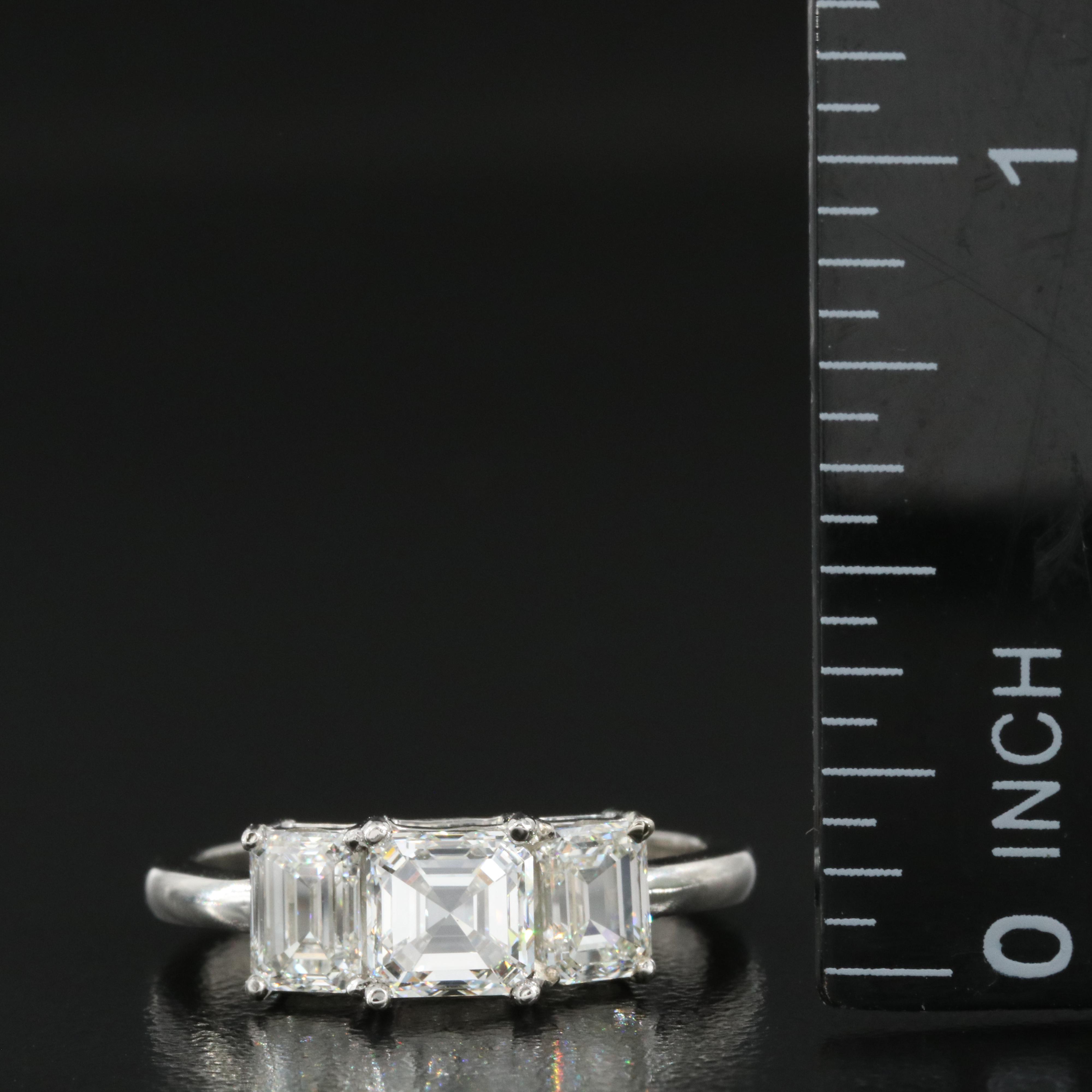 Platinum 2.01 CTW Flawless and Internally Flawless Diamond Ring with GIA Reports
