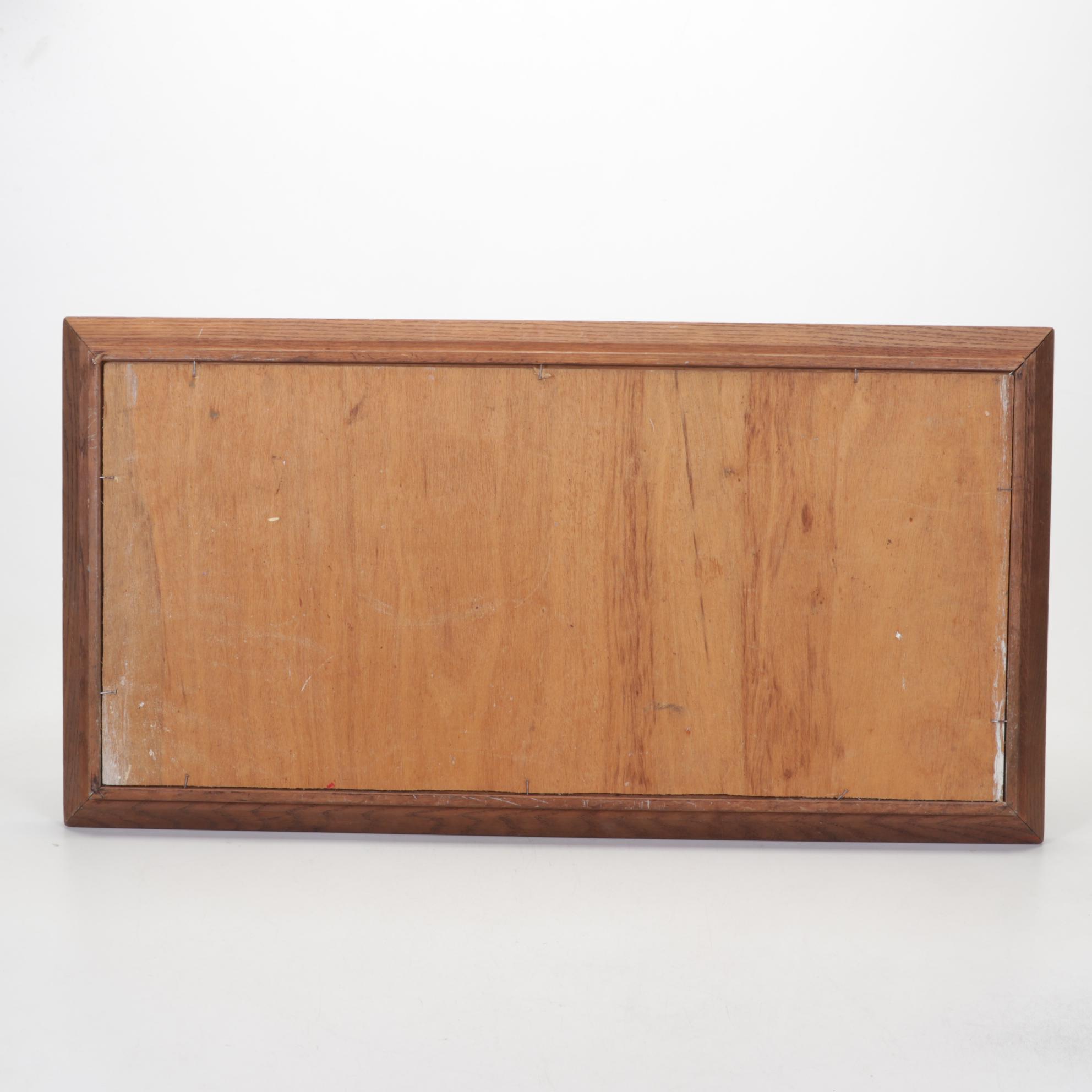 J. M. Richard Mixed Media Painting of Titanic and Icebergs, Late 20th Century