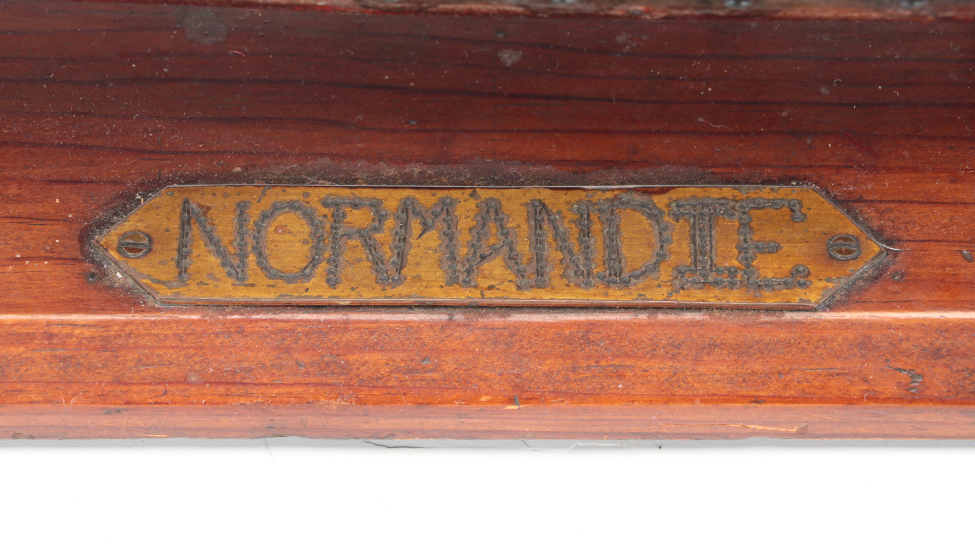 SS Normandie Wooden Model Ship