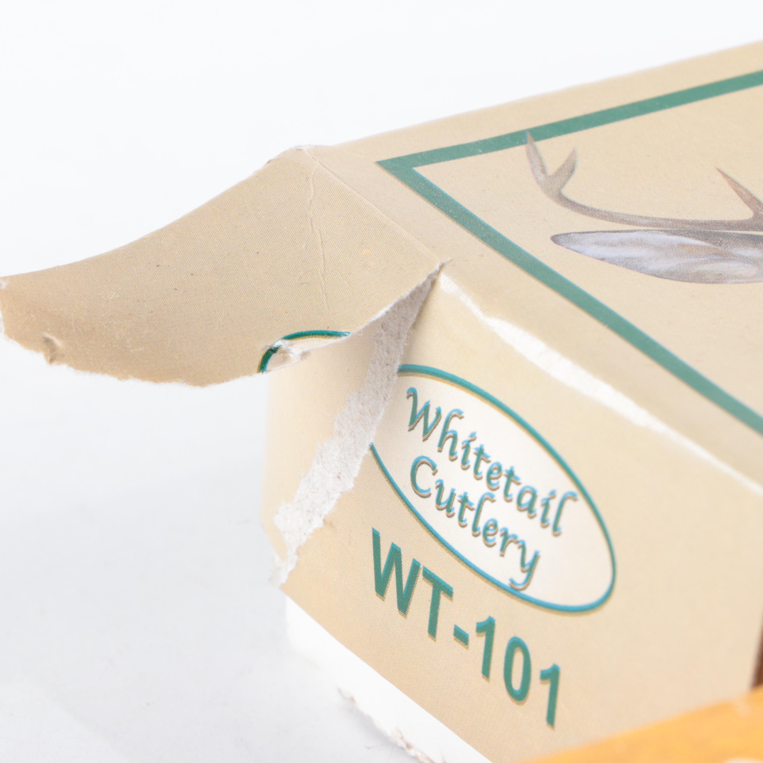 Whitetail Cutlery Antler and Bone Handled Fixed Blade Knives with Scabbards