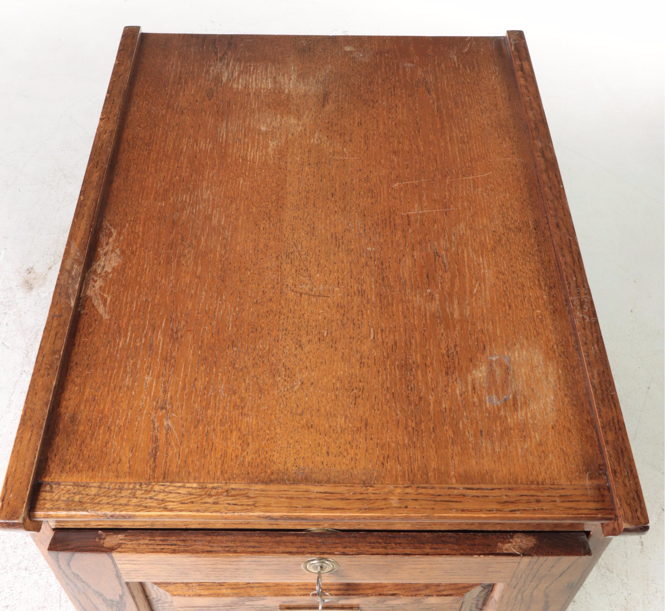 Victorian Style Oak Filing Cabinet