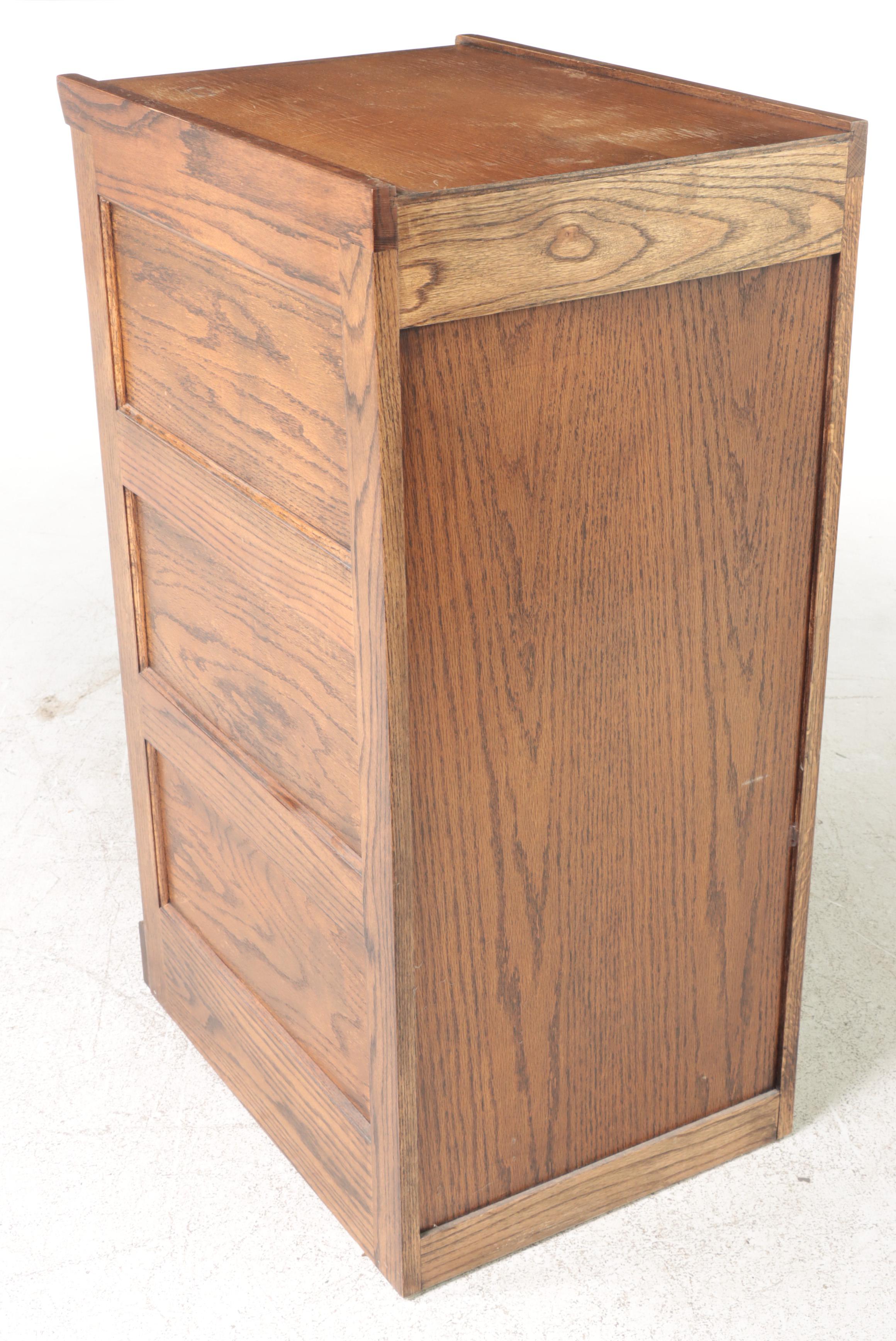 Victorian Style Oak Filing Cabinet