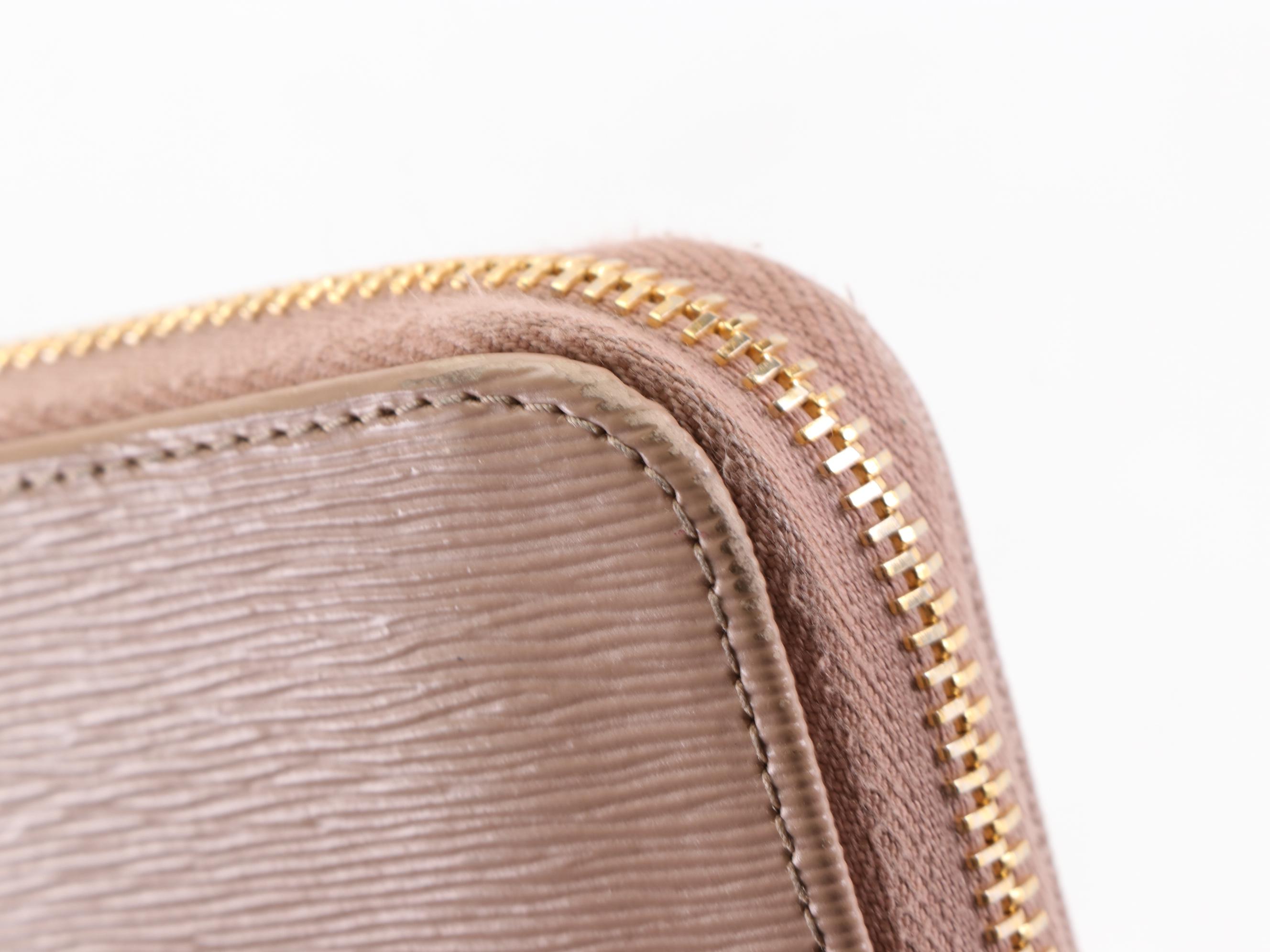 Prada Textured Leather Zip-Around Wallet