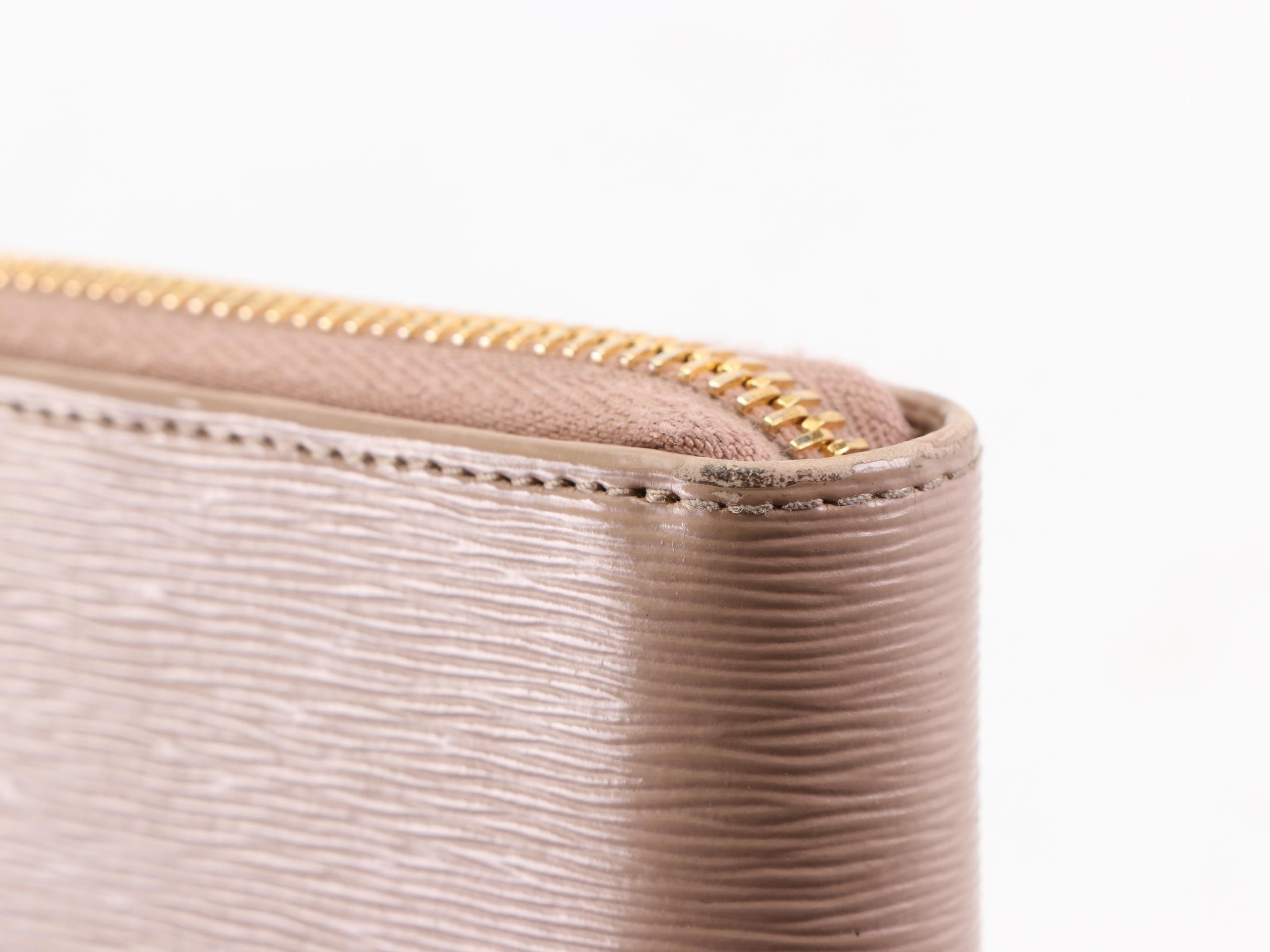 Prada Textured Leather Zip-Around Wallet