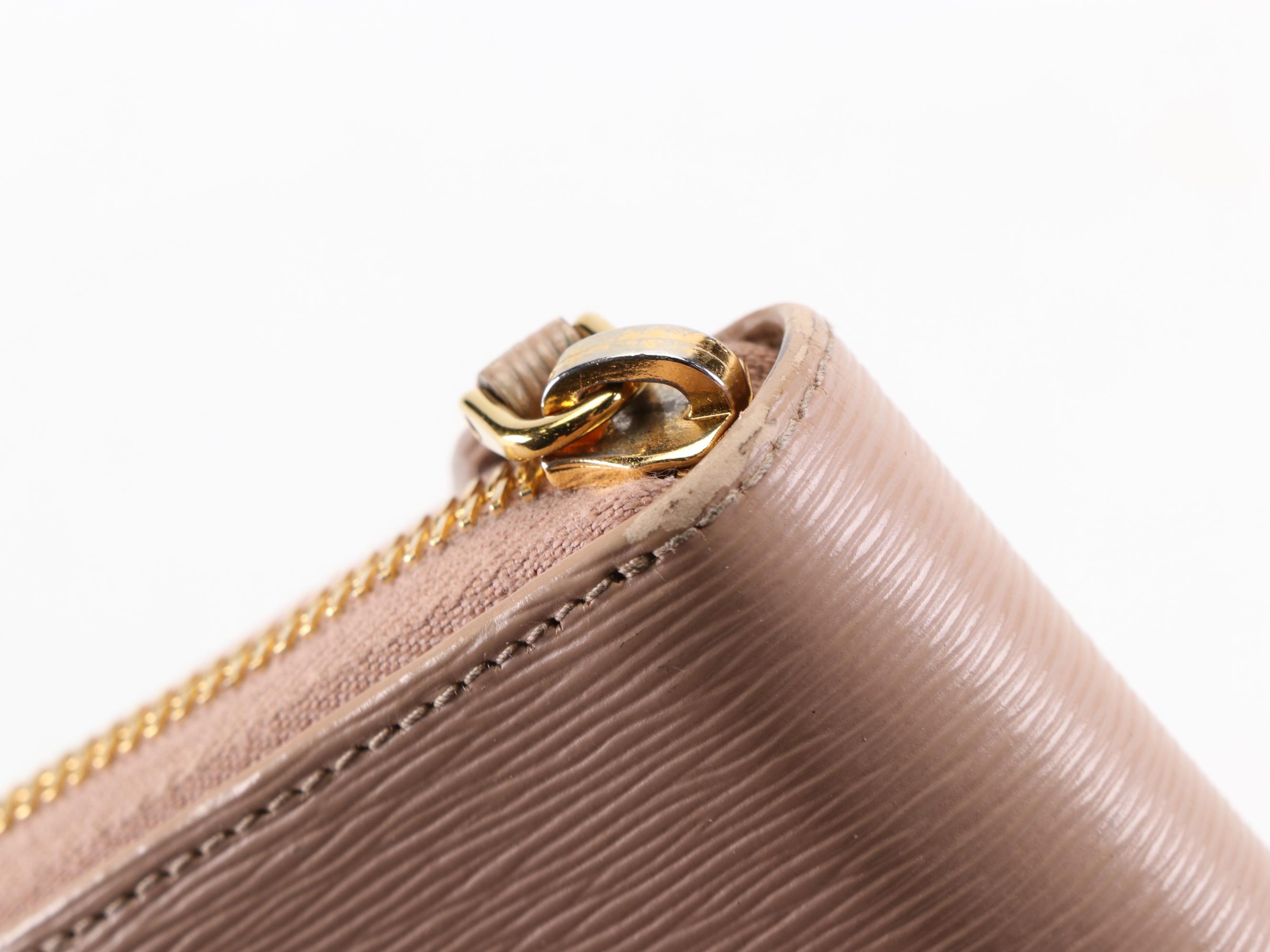 Prada Textured Leather Zip-Around Wallet