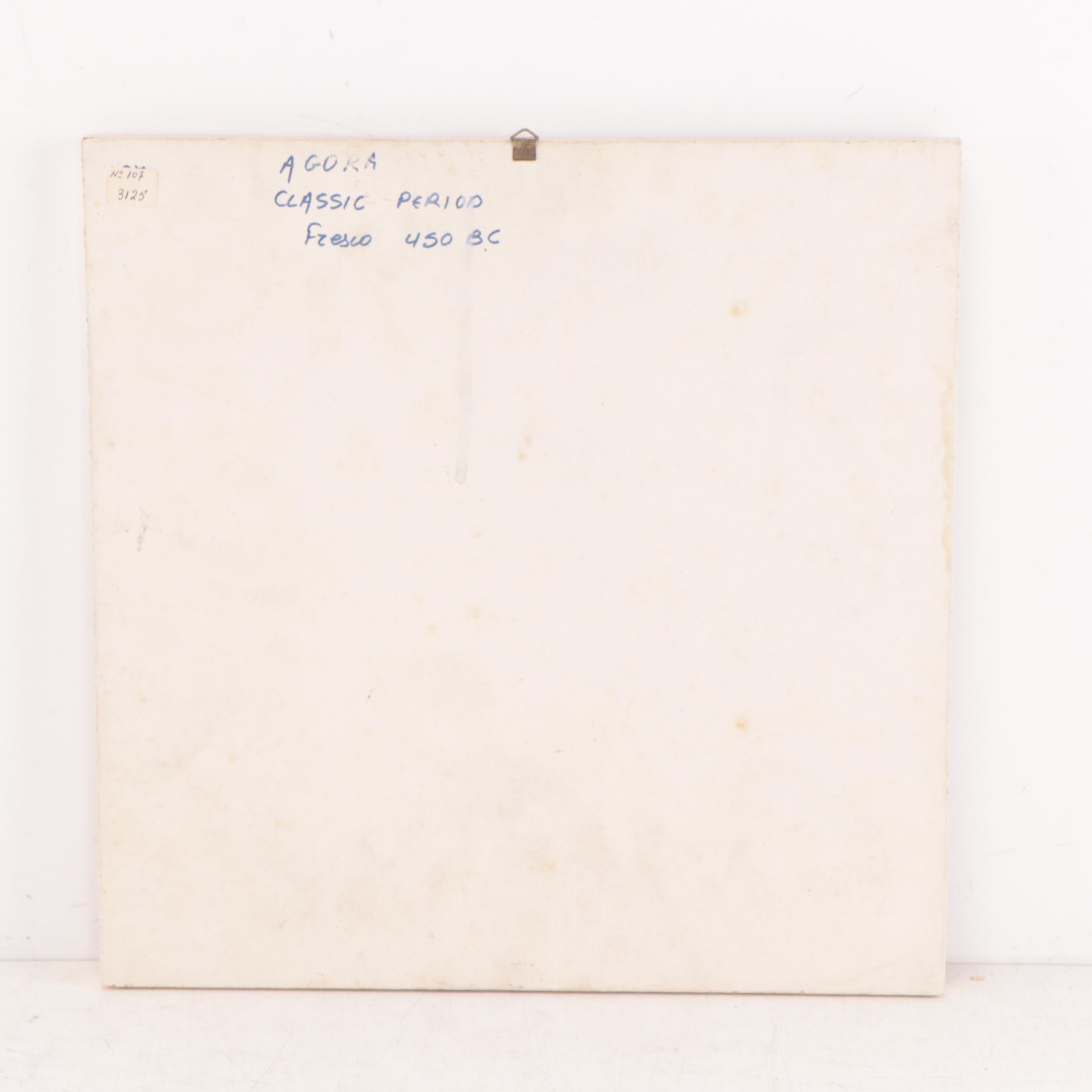 Imprimatura Painting of Male Figure After Greek Fresco