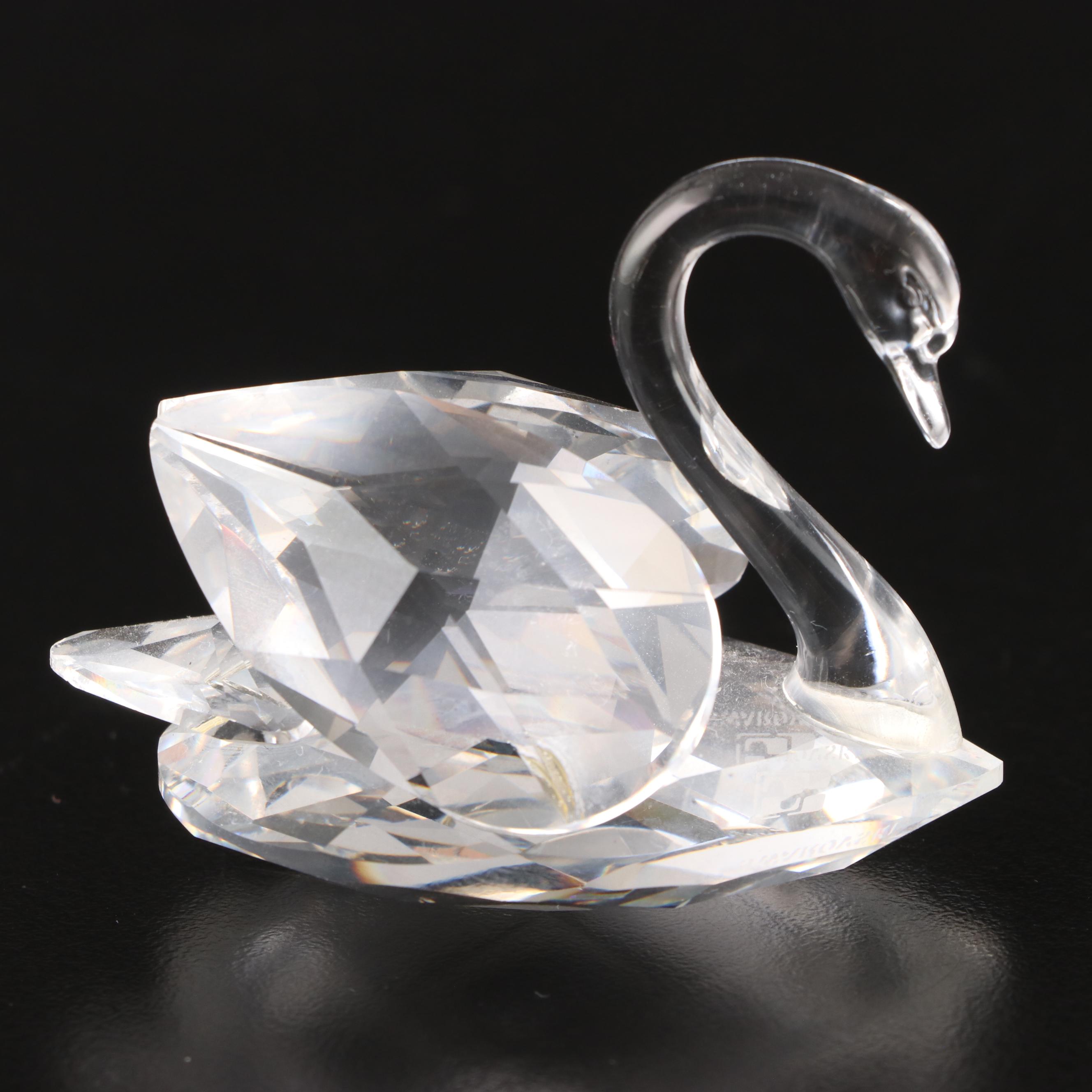 Swarovski Crystal Swan Figurines