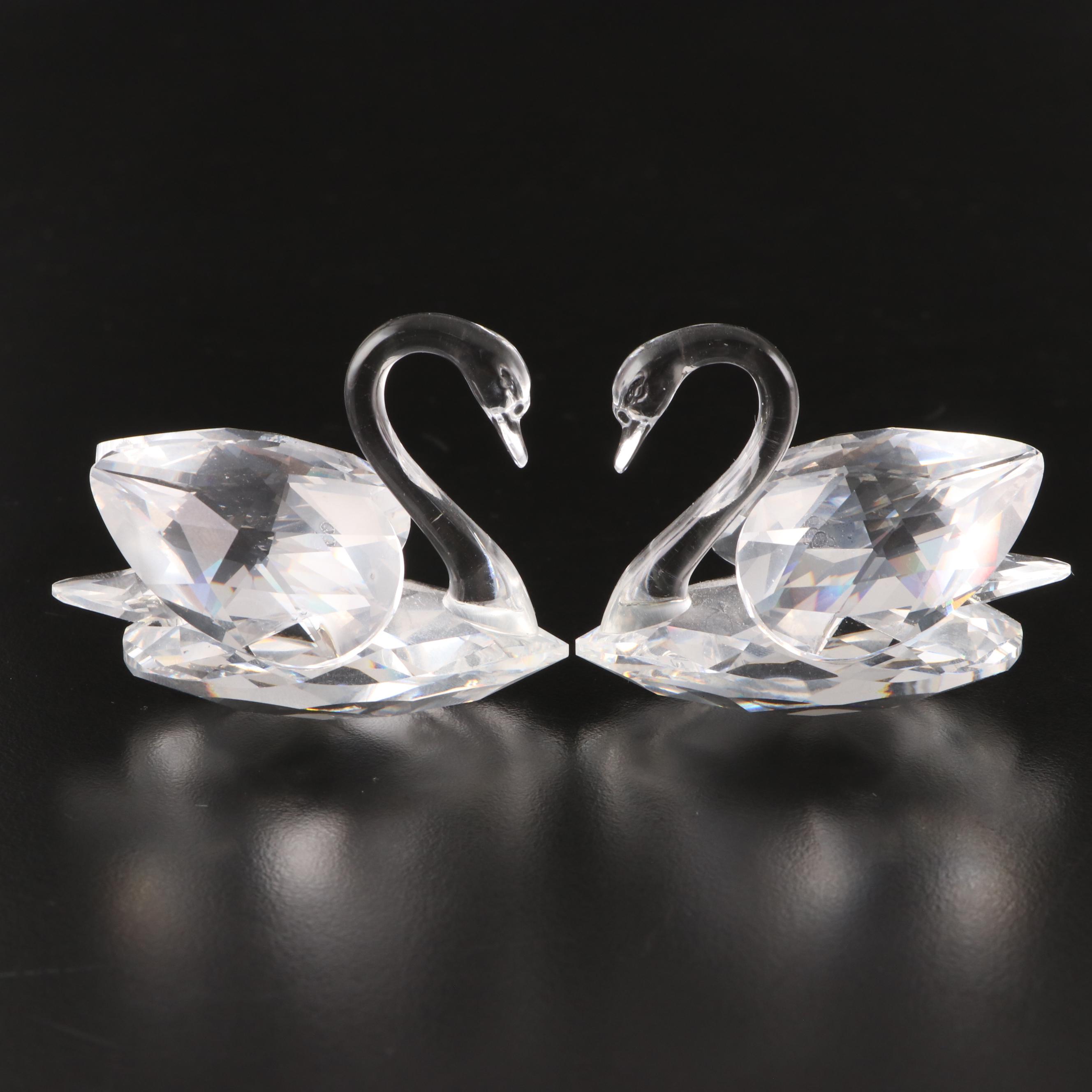 Swarovski Crystal Swan Figurines