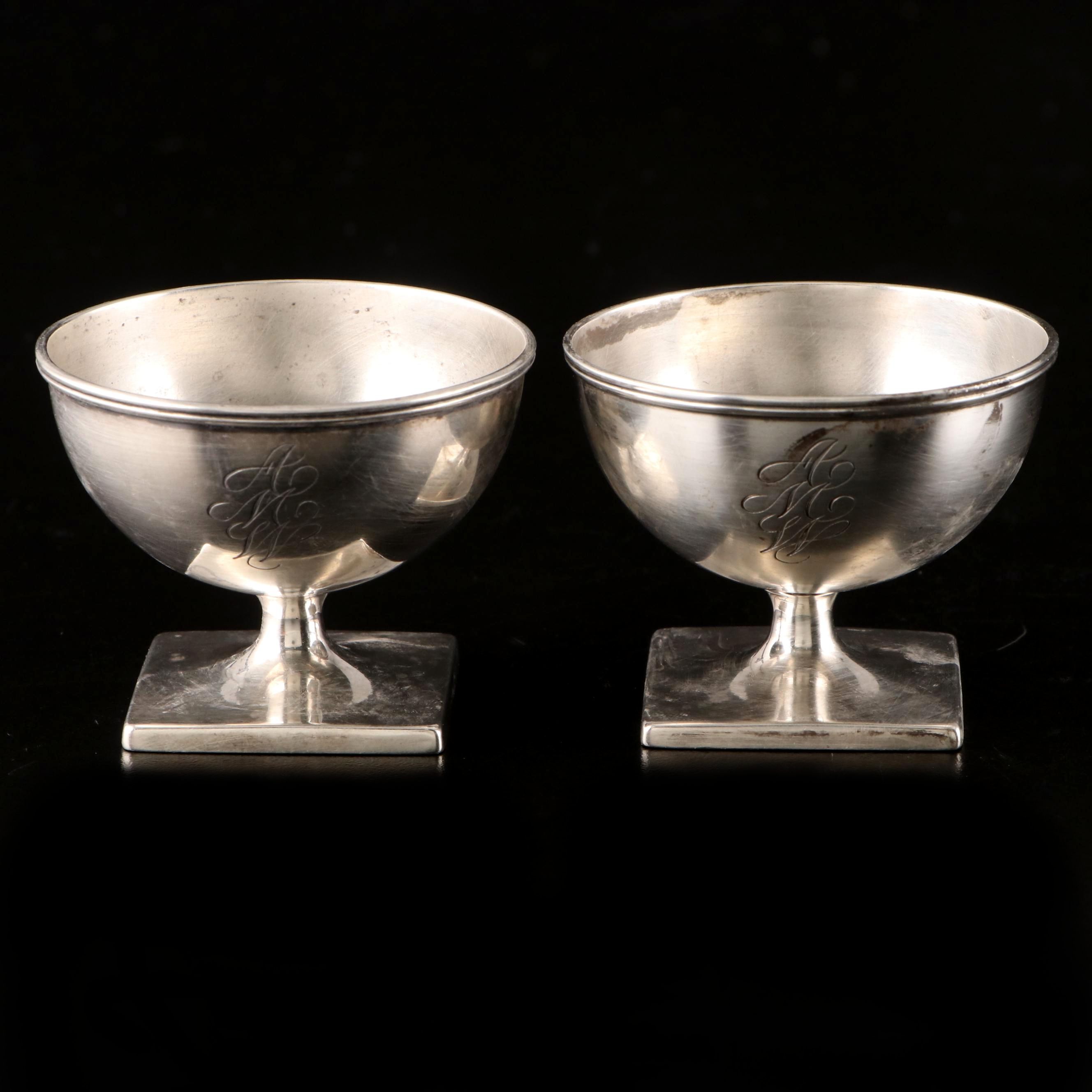 Gorham Sterling Silver Salt Cellars, Retailed by Theodore B. Starr