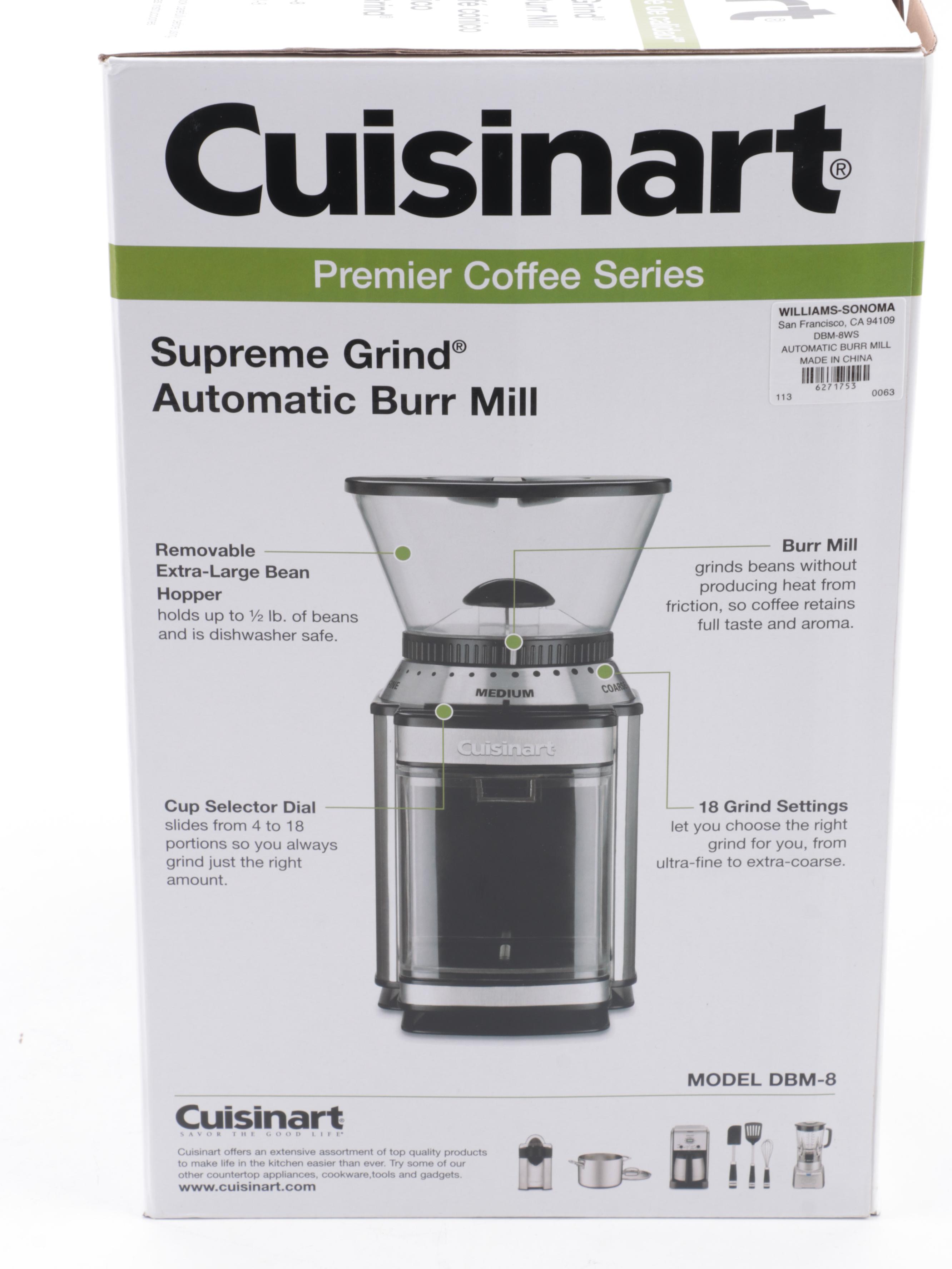 Cuisinart Supreme Grind Automatic Burr Mill with Laurel Burch Coffee Mug