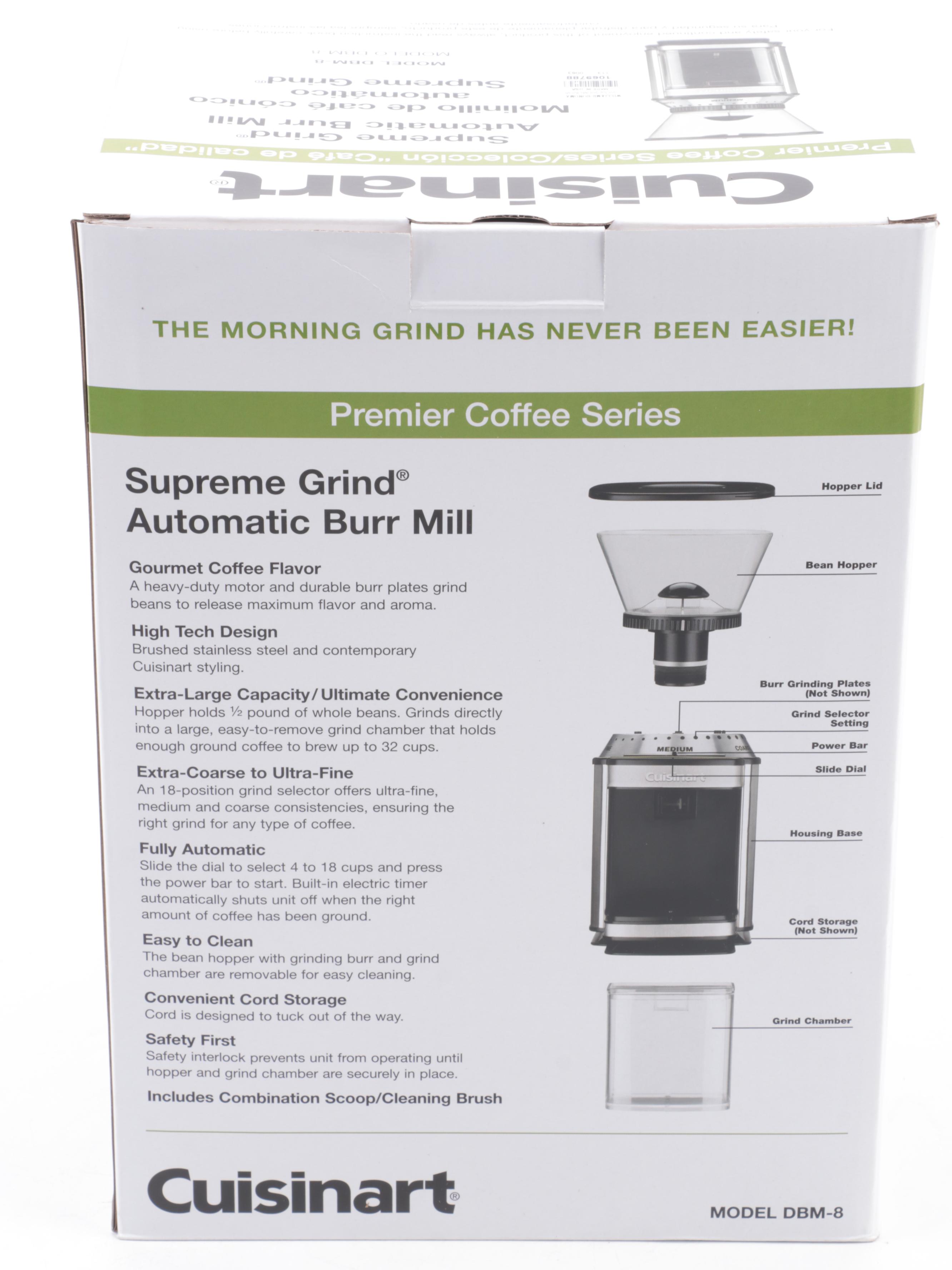 Cuisinart Supreme Grind Automatic Burr Mill with Laurel Burch Coffee Mug