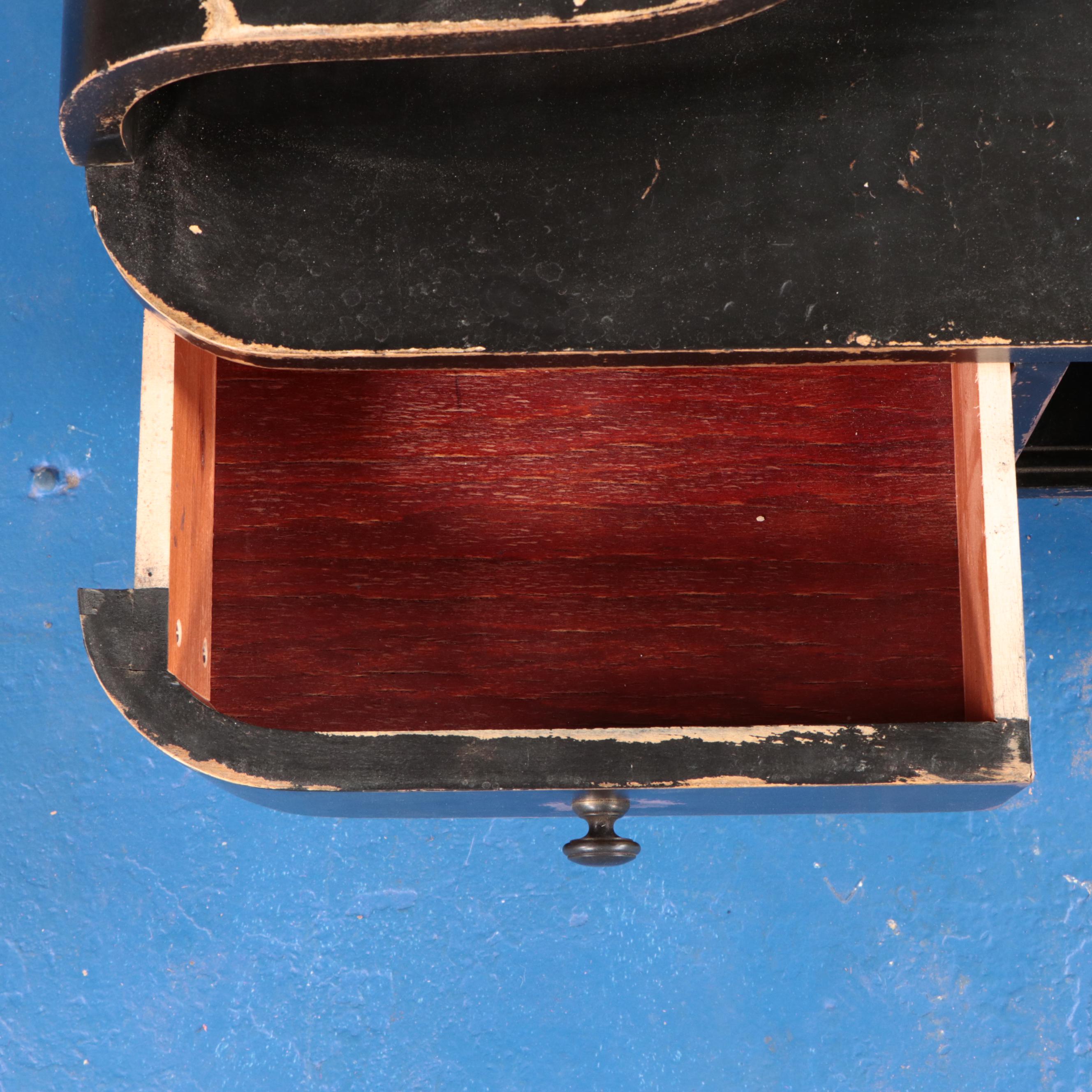 Art Deco Ebonized Wood Vanity Table, 1930s