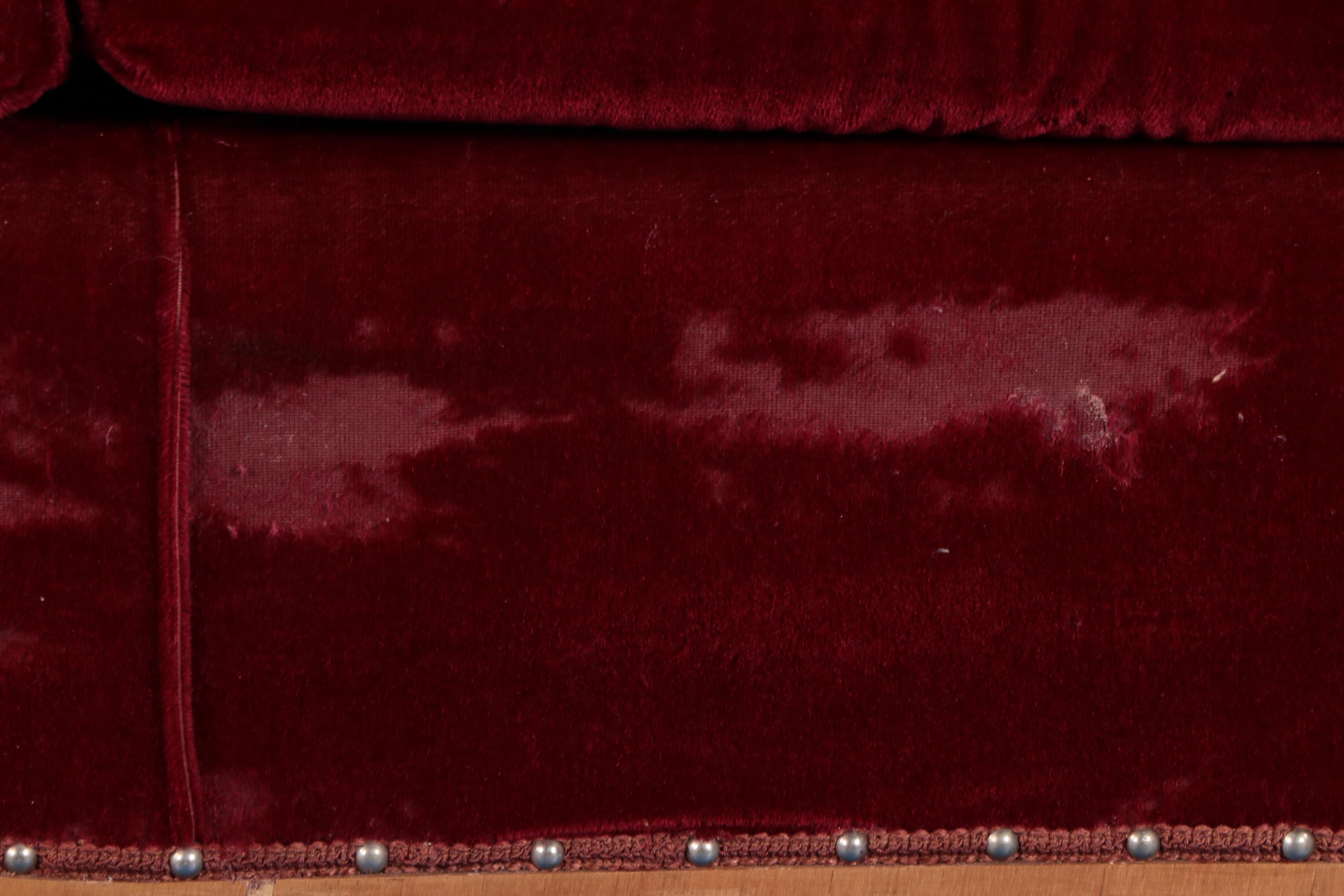 Hausske-Harlen Art Deco Style Upholstered Sofa and Armchair, 1950s