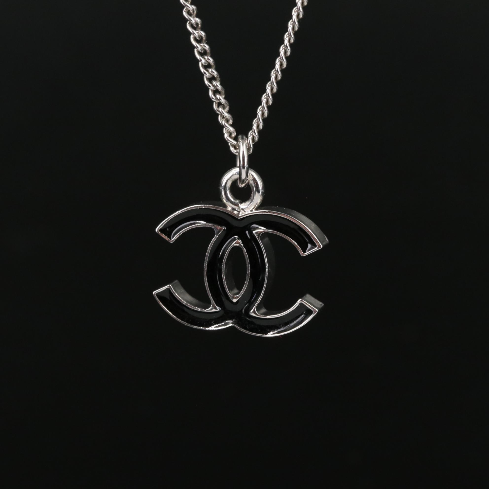 Chanel Logo Pendant Necklace