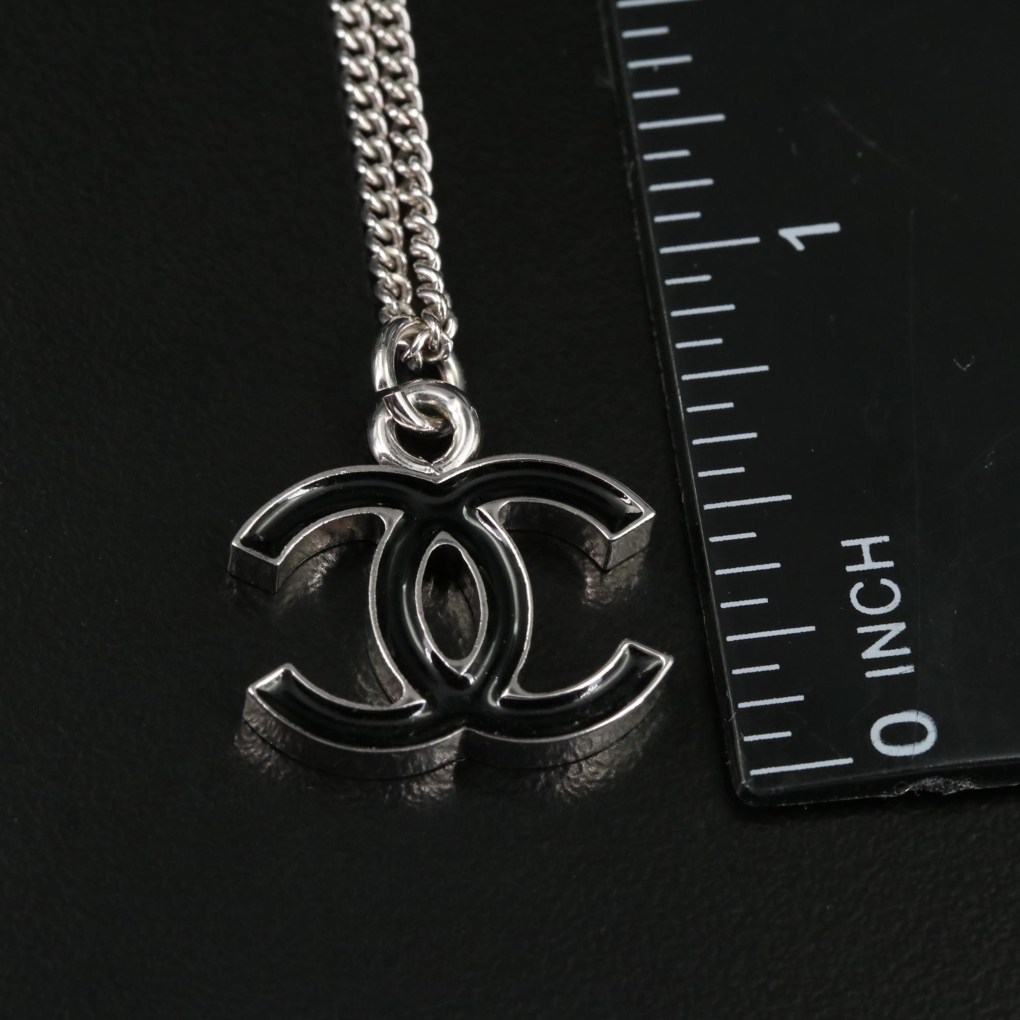 Chanel Logo Pendant Necklace
