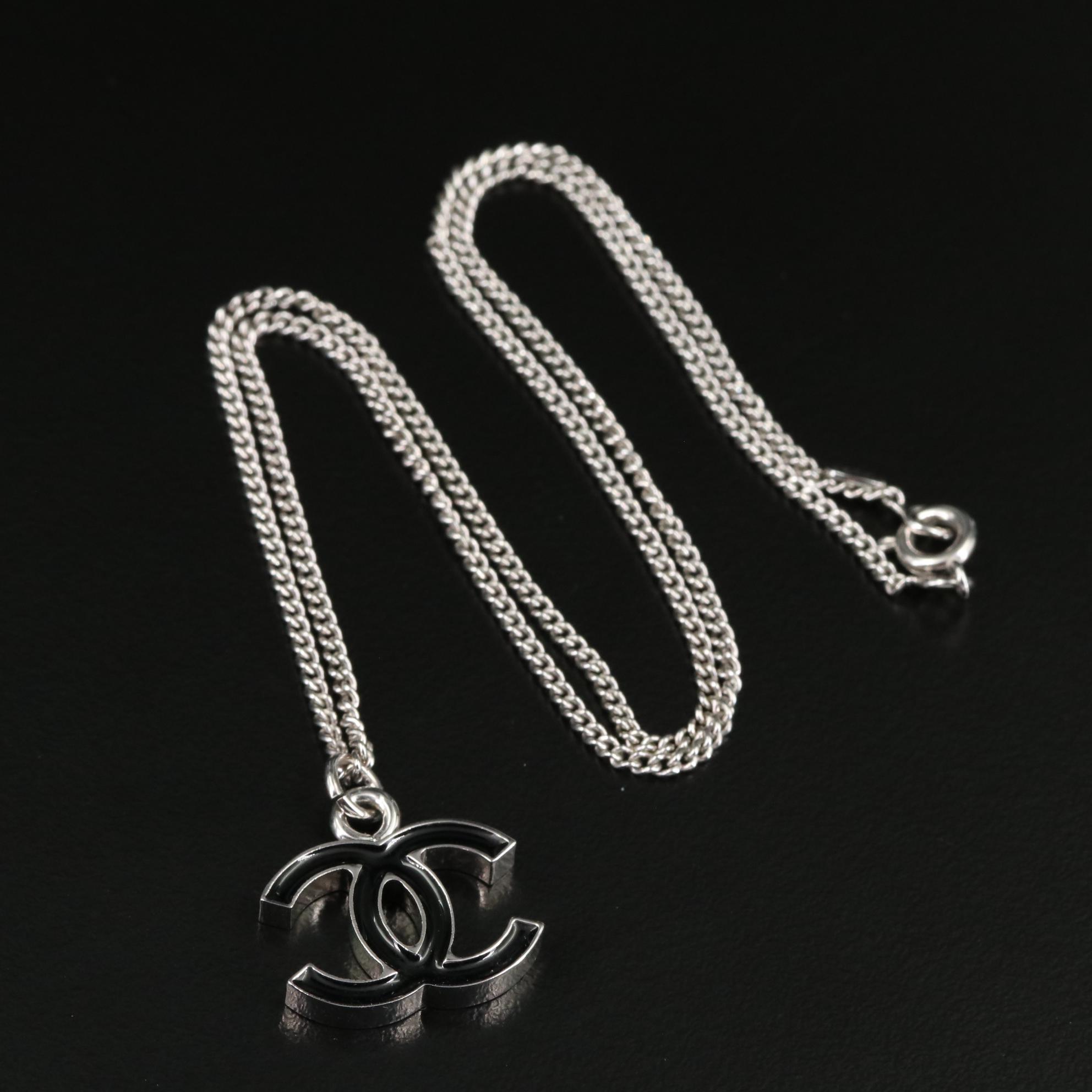 Chanel Logo Pendant Necklace