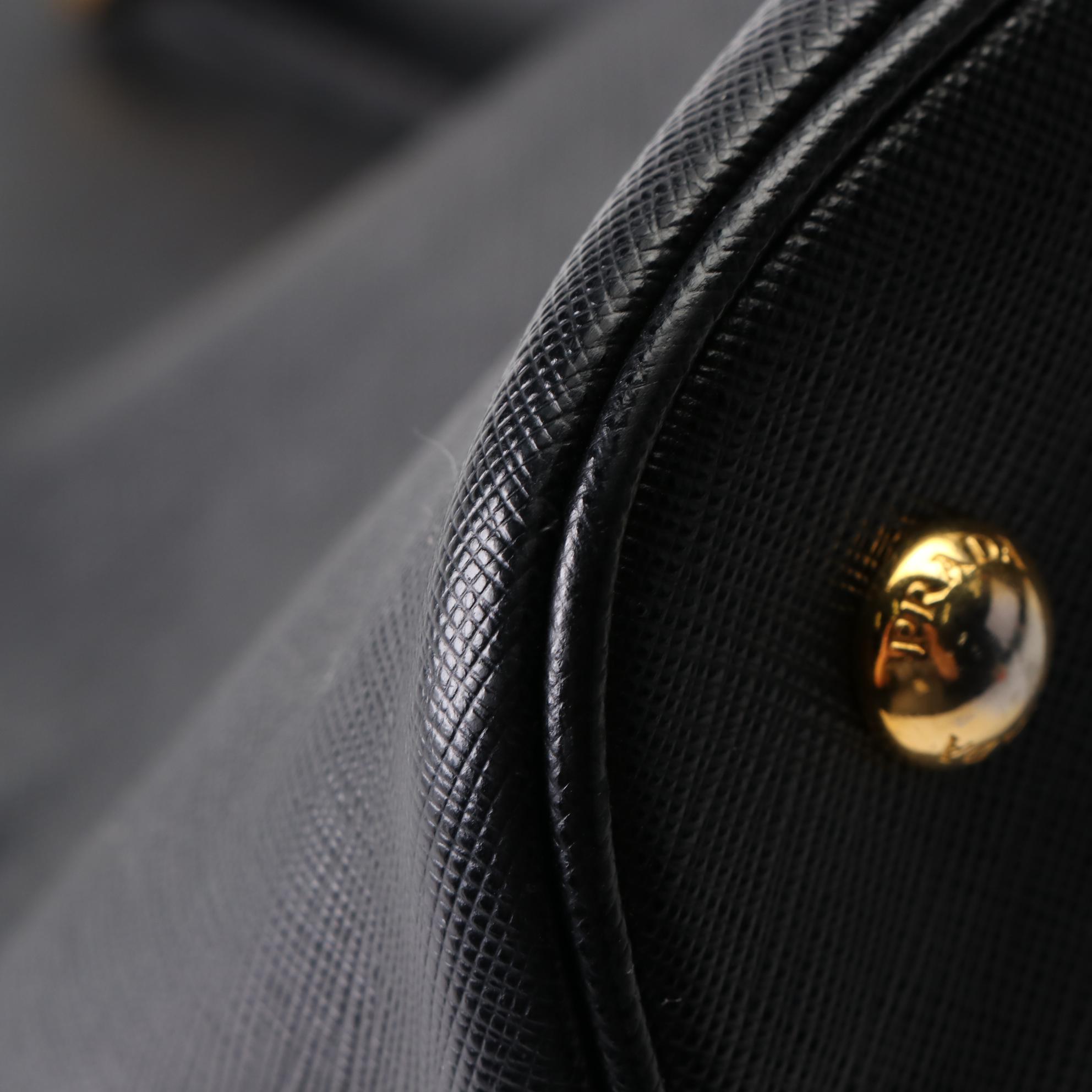 Prada Promenade Dome Bag in Saffiano Lux Leather