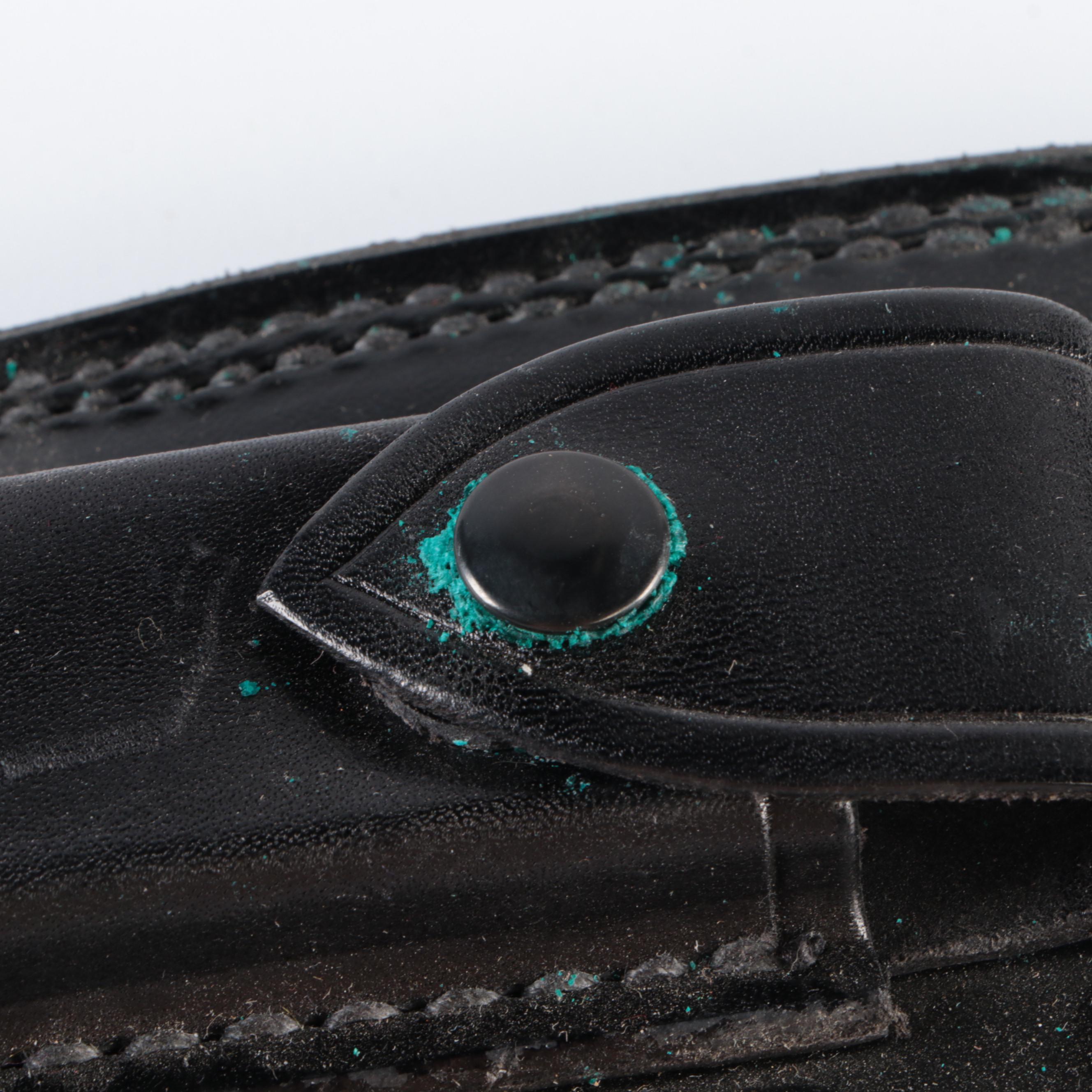 Almar 10th Anniversary Stainless Steel Bowie Knife with Leather Scabbard, 1988