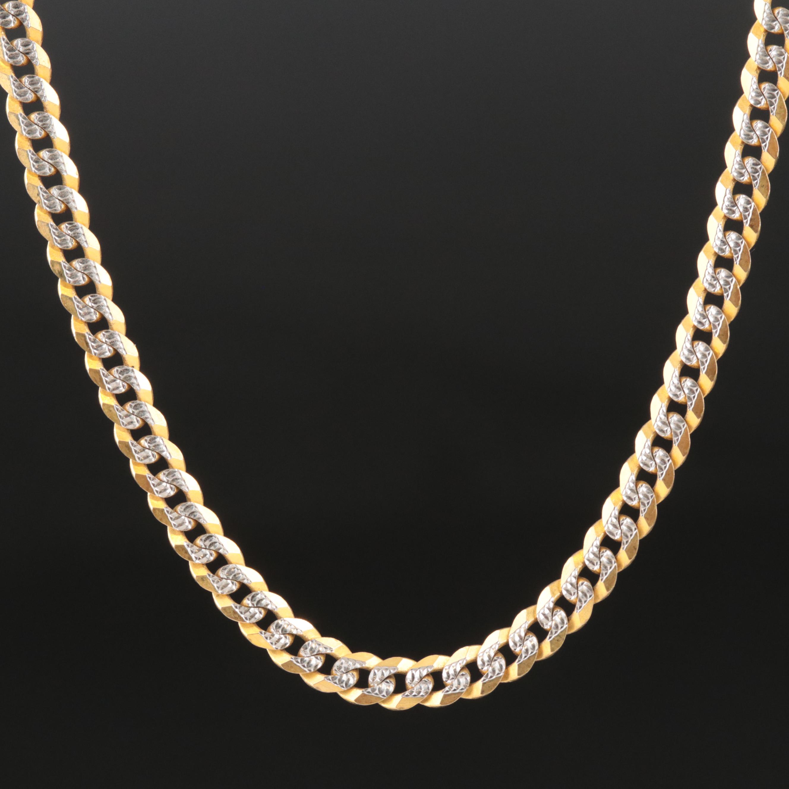 10K Two-Tone Curb Chain