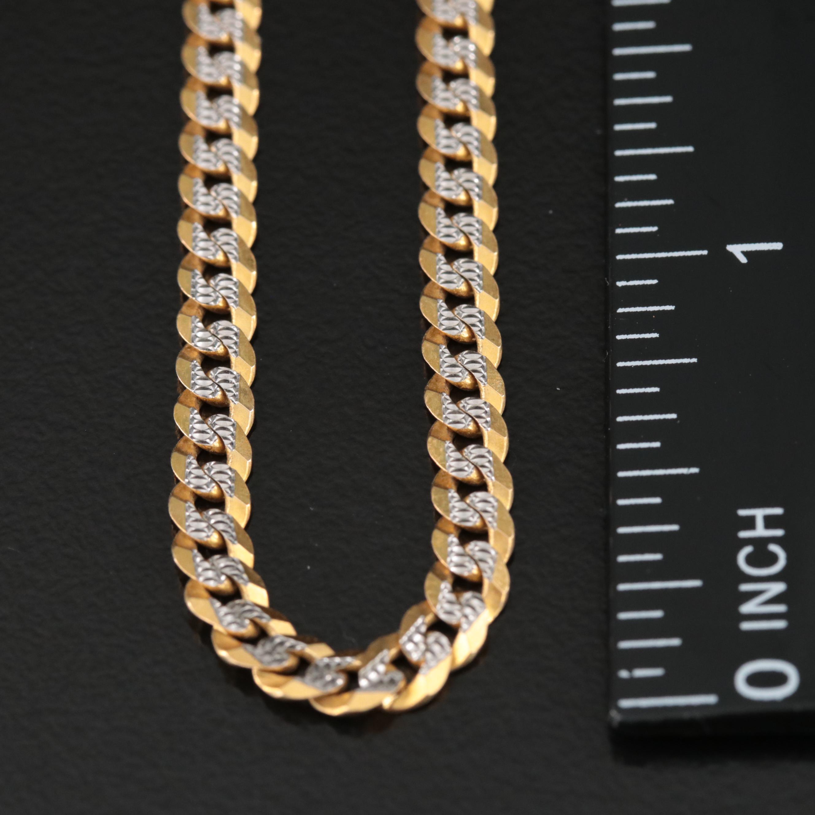 10K Two-Tone Curb Chain