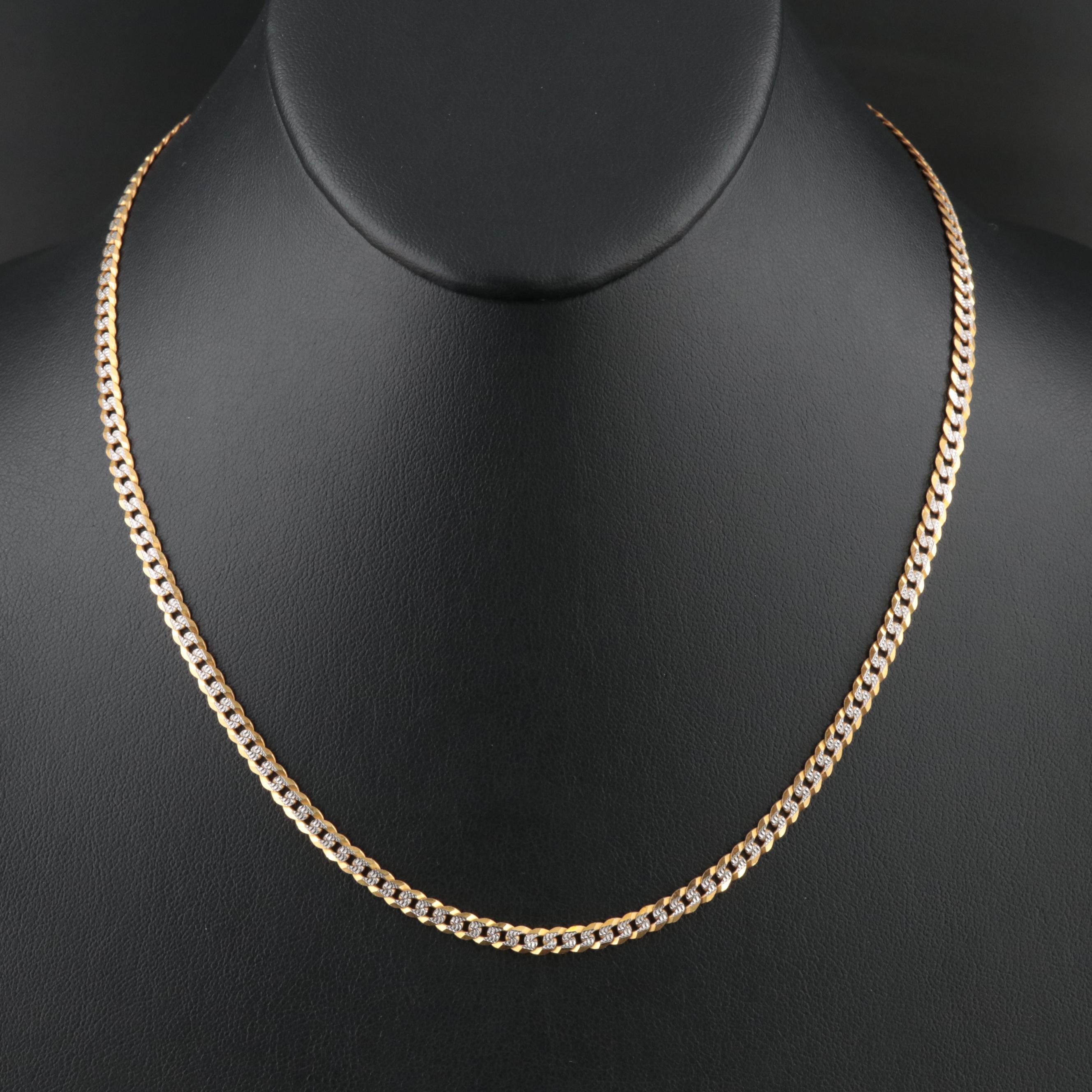 10K Two-Tone Curb Chain