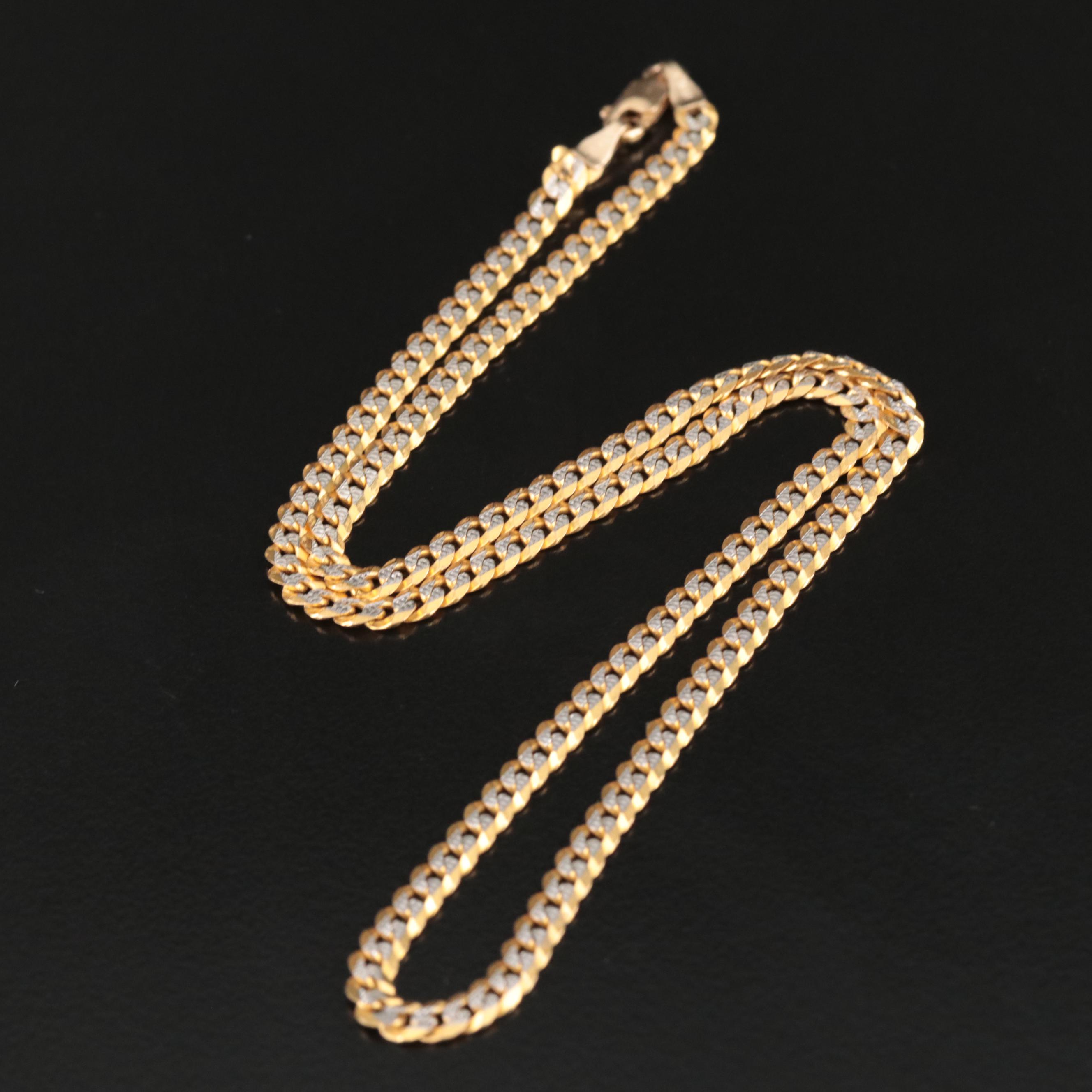 10K Two-Tone Curb Chain