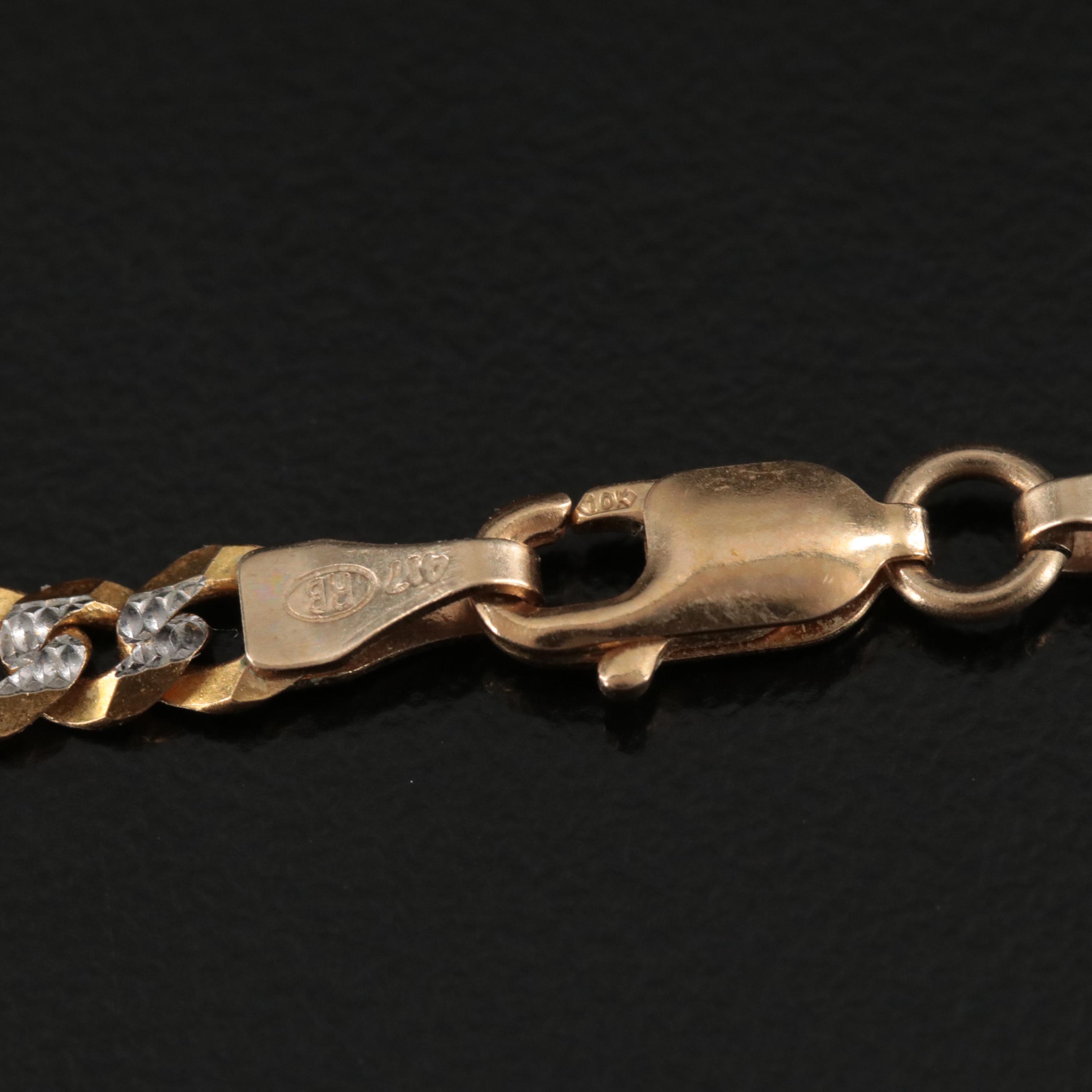 10K Two-Tone Curb Chain