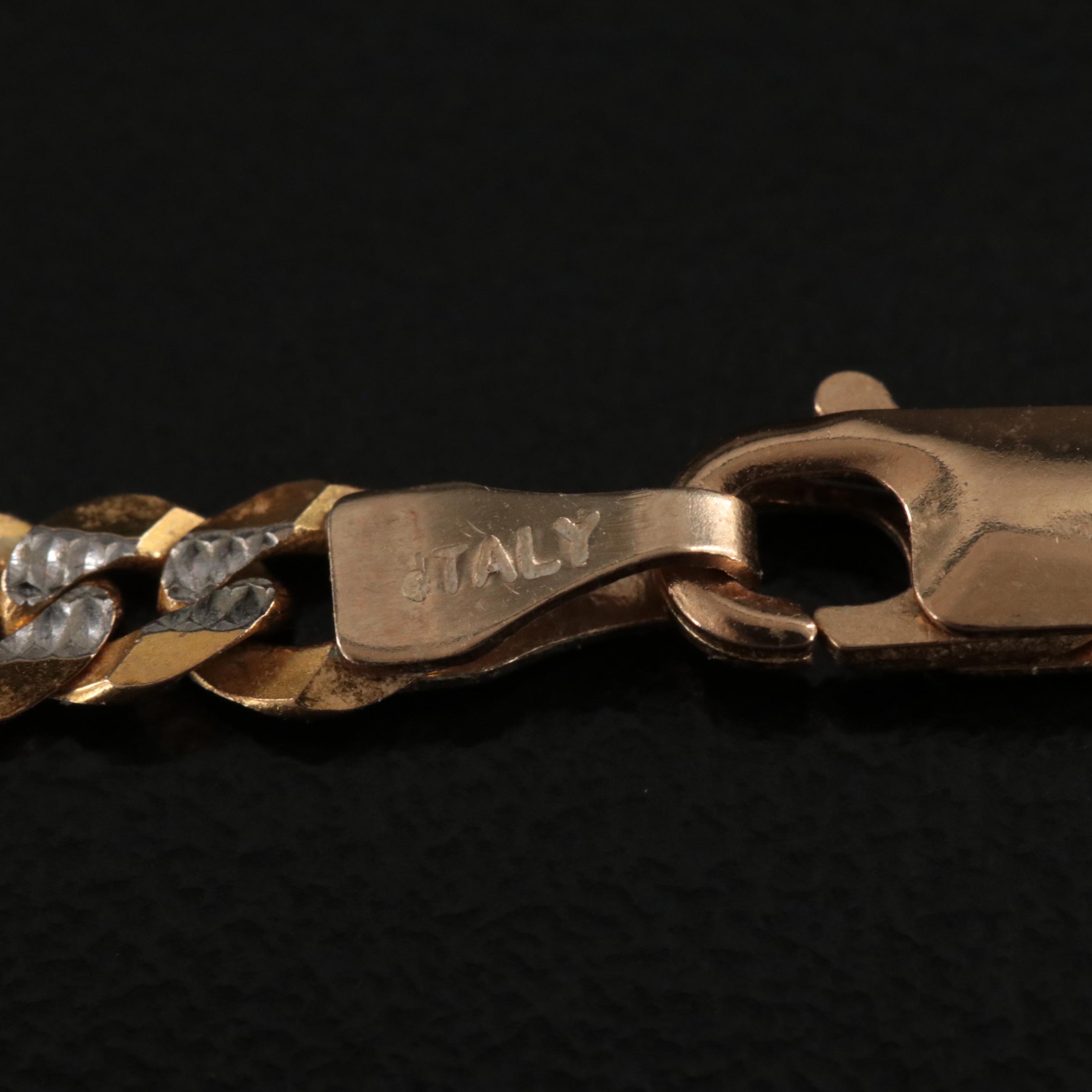 10K Two-Tone Curb Chain