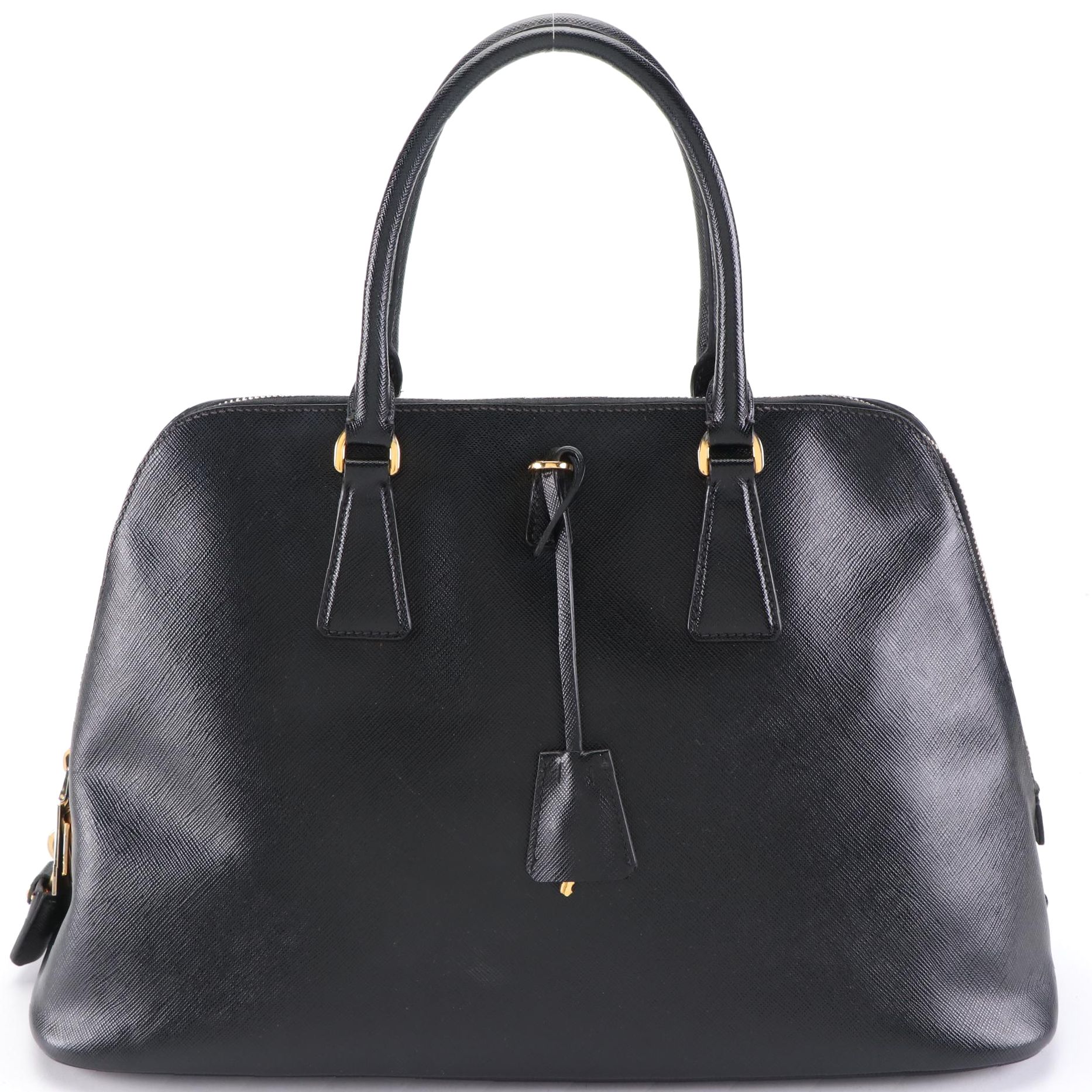 Prada Promenade Dome Bag in Saffiano Lux Leather