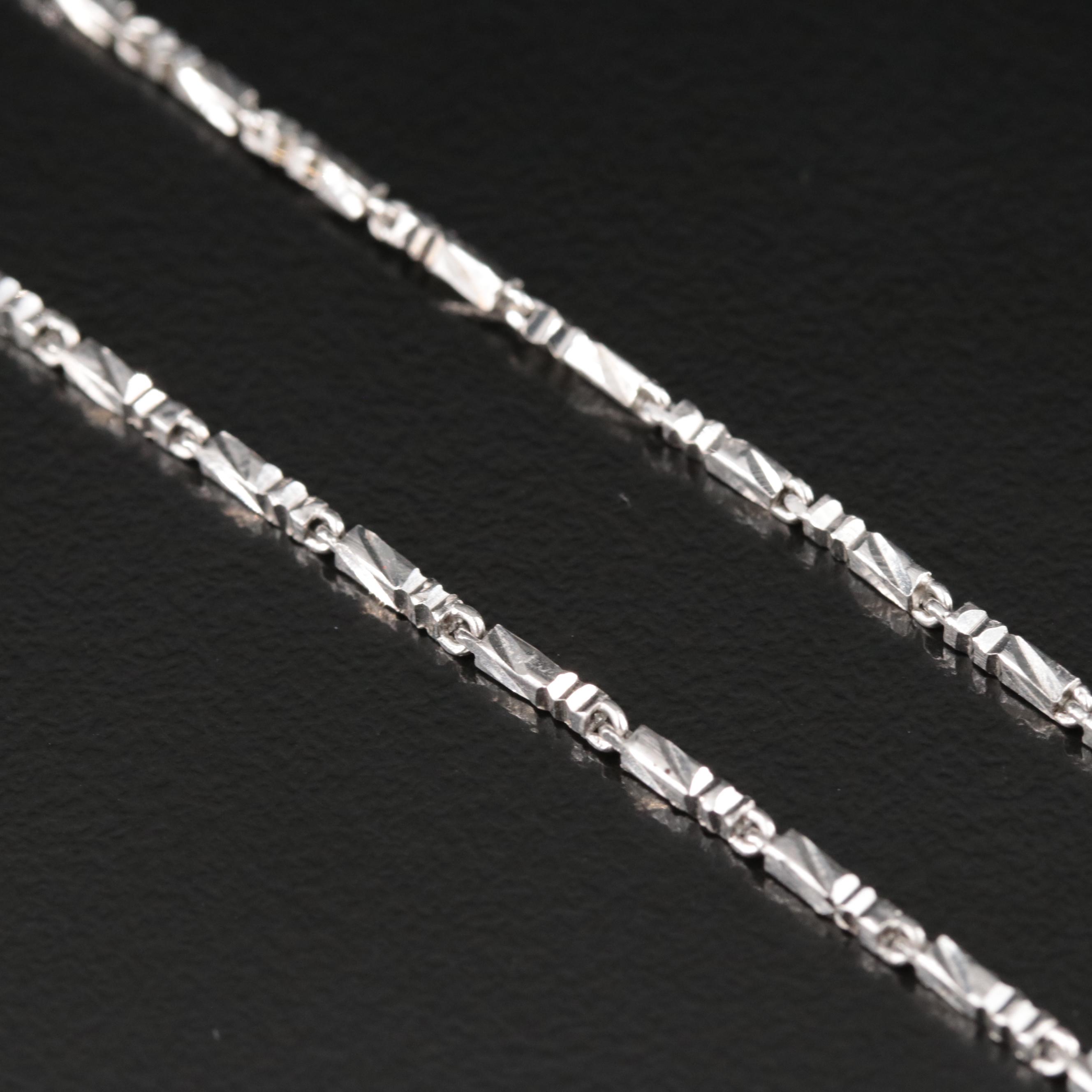 Platinum Baht Chain Necklace