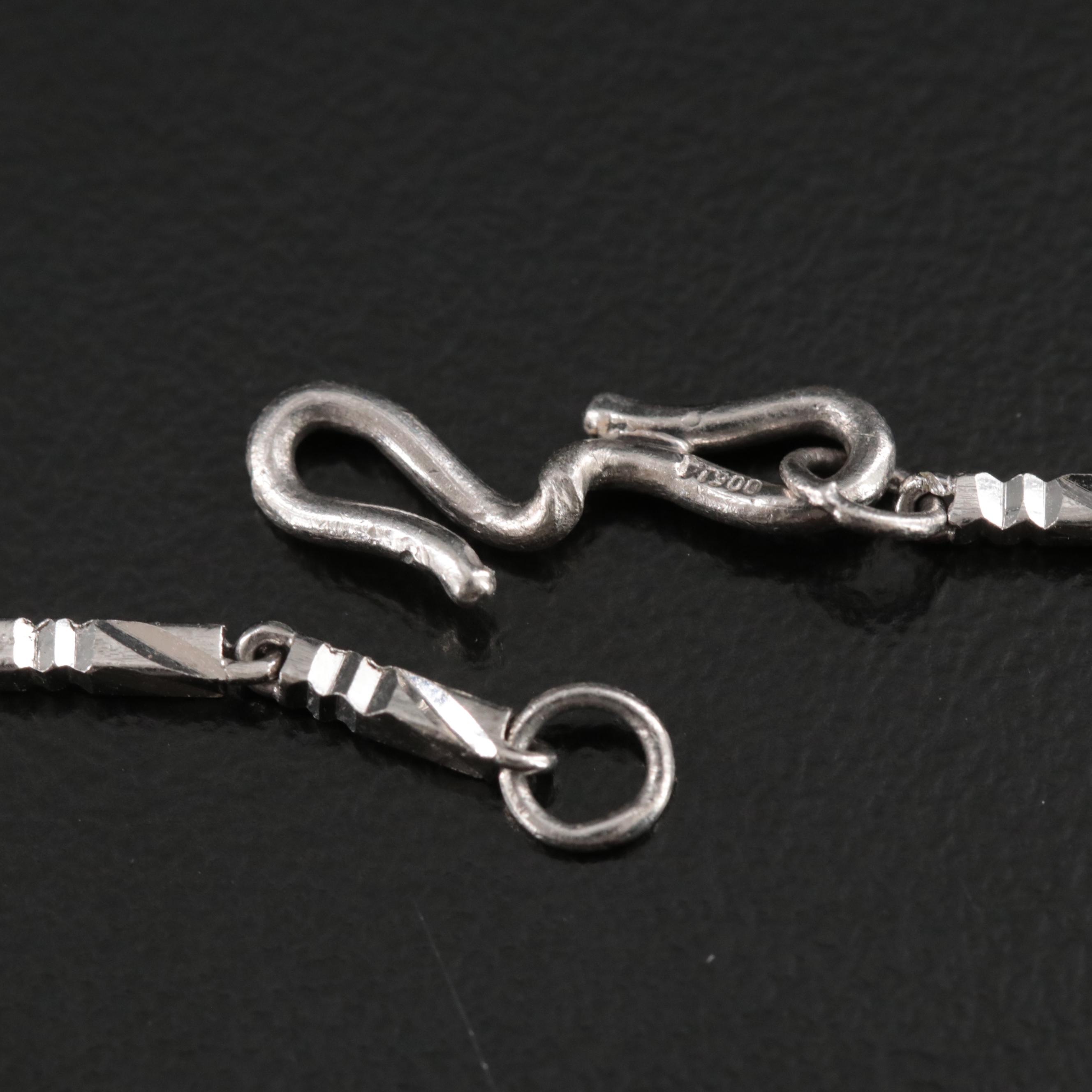 Platinum Baht Chain Necklace