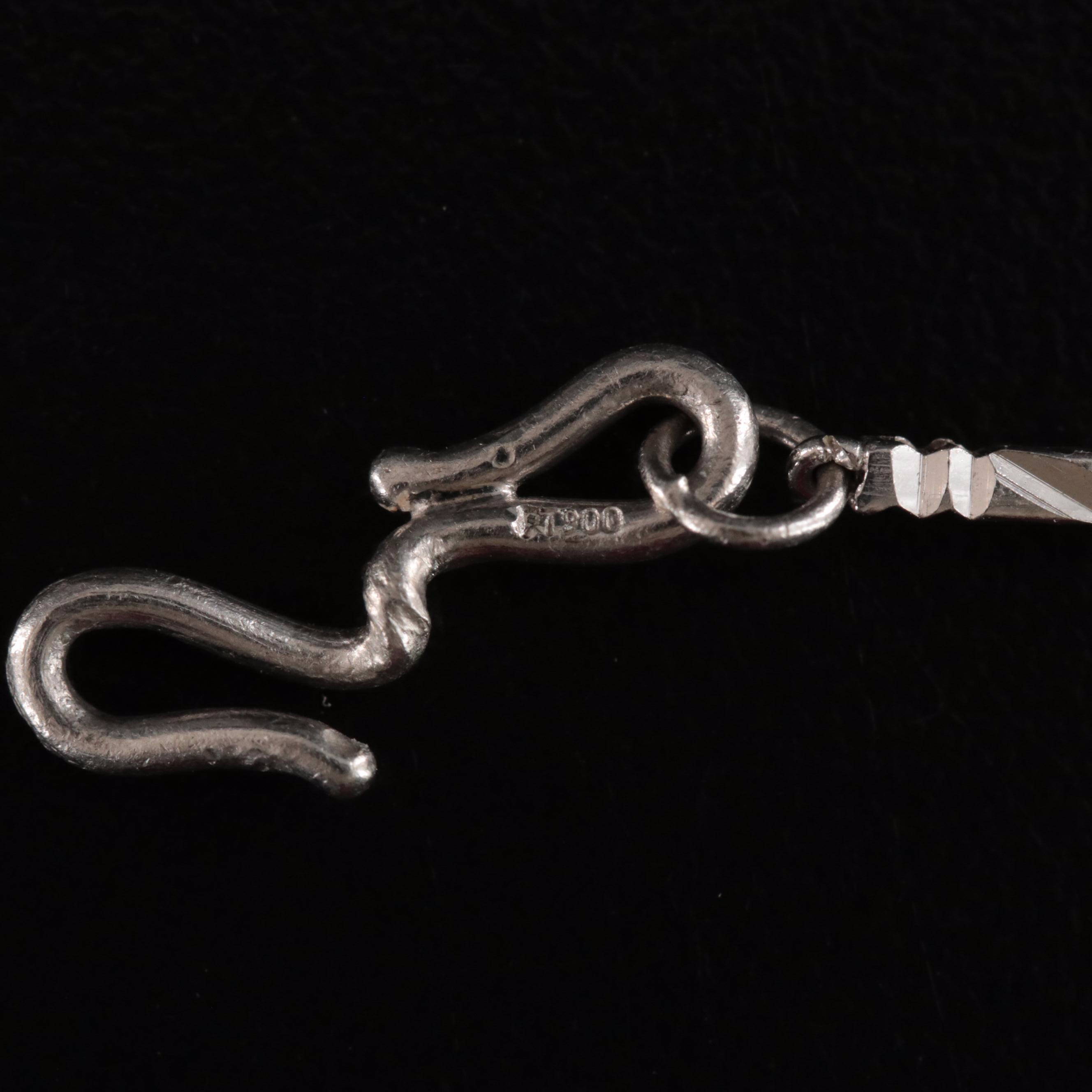 Platinum Baht Chain Necklace