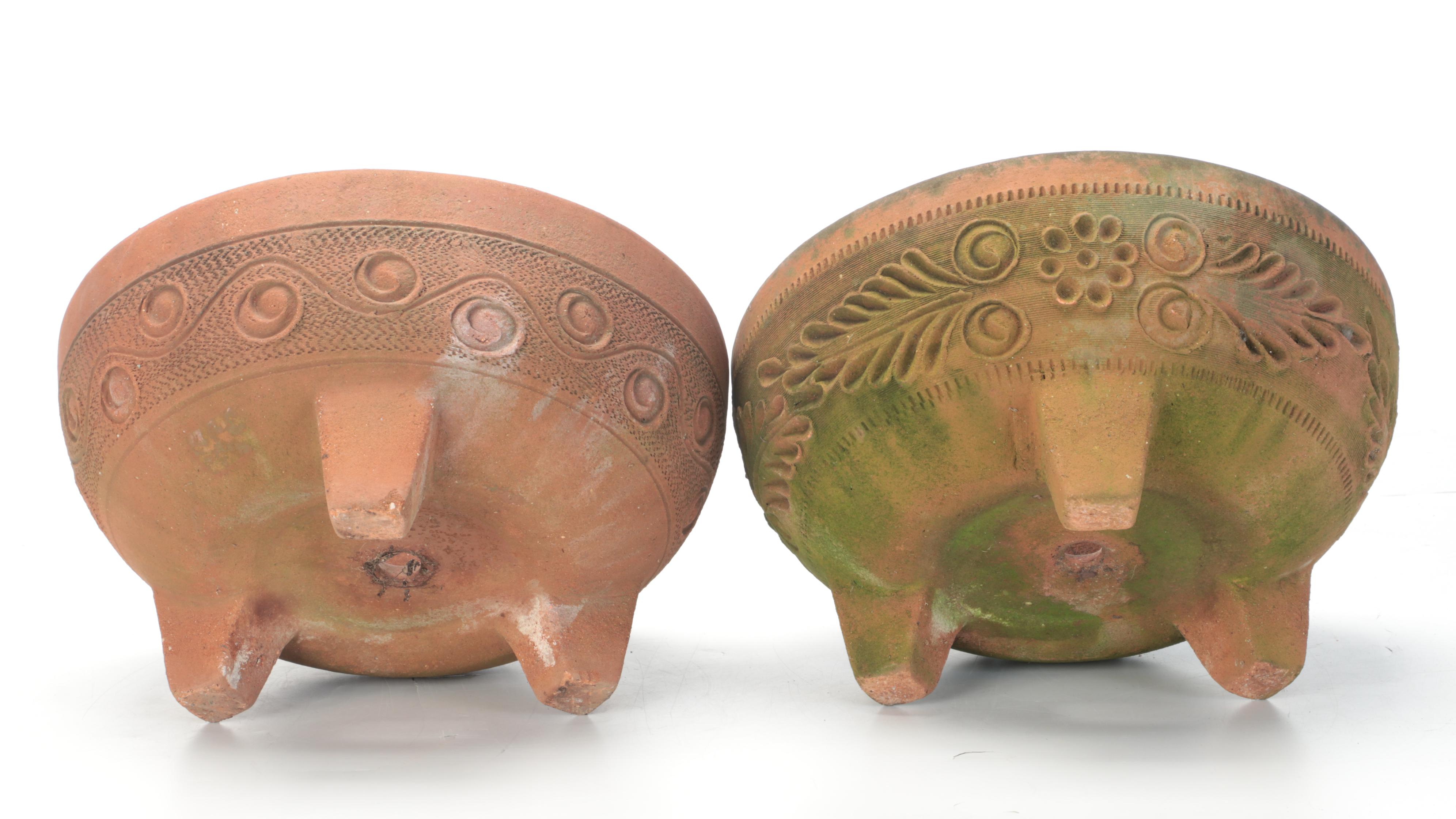 Terracotta Footed Planters