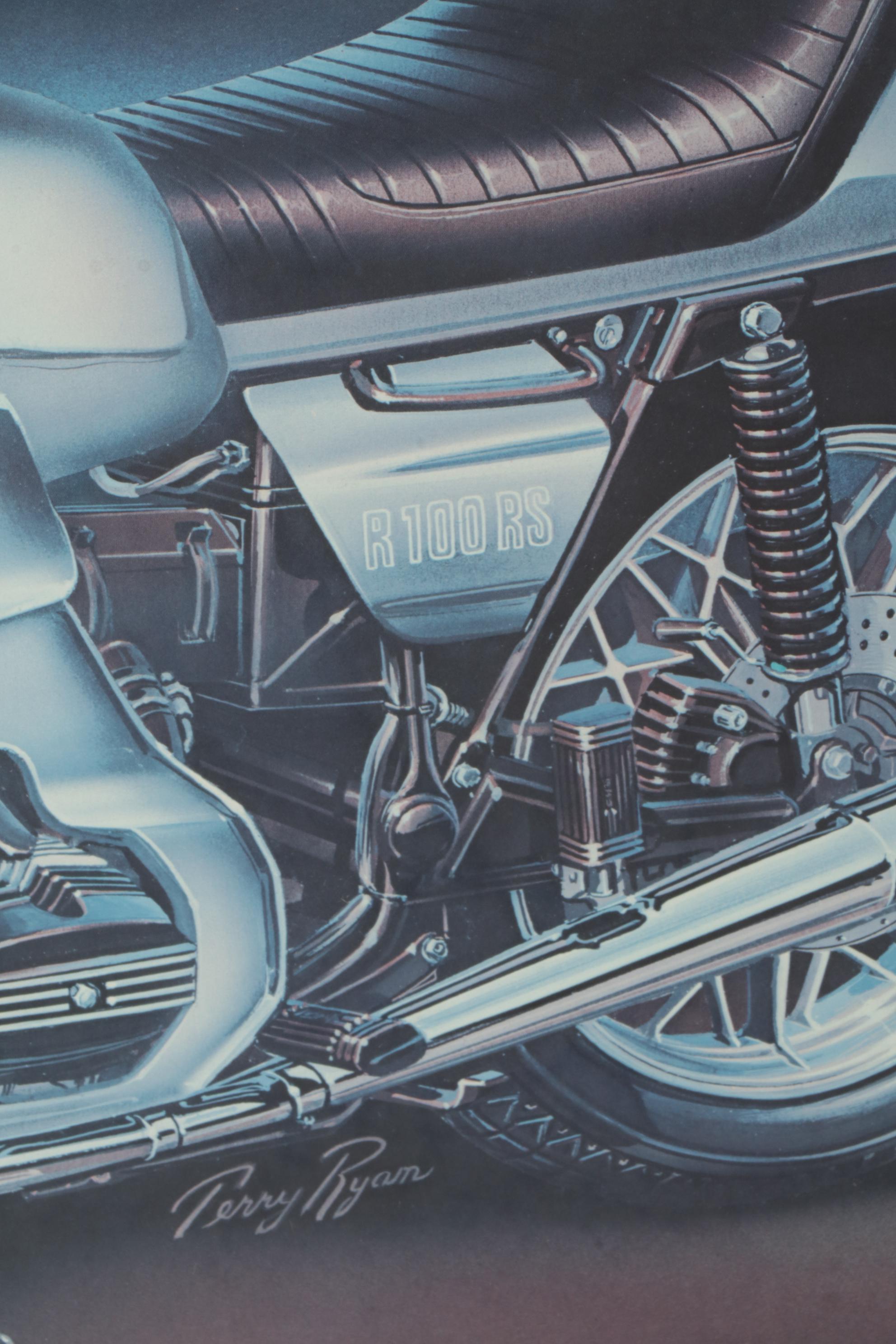BMW Motorcycle Offset Lithograph Posters, Circa 1984