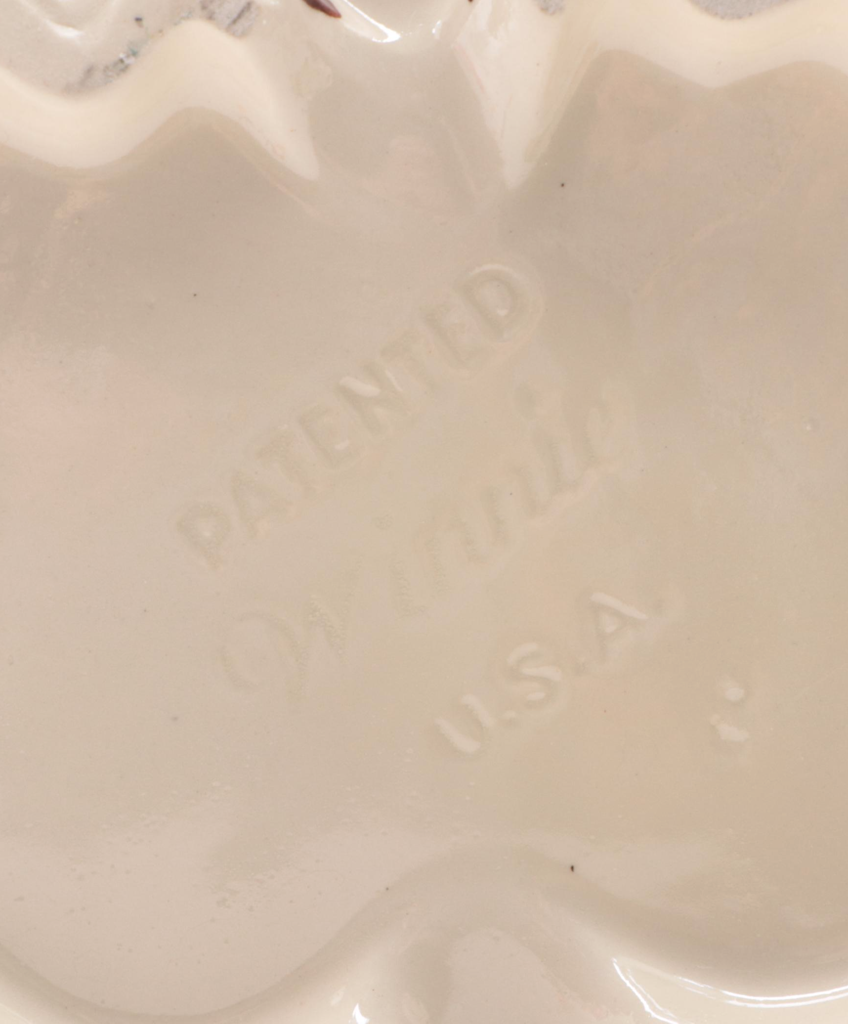 Shawnee "Winnie" Pig Cookie Jar with Green Collar and Cow Gravy Boat