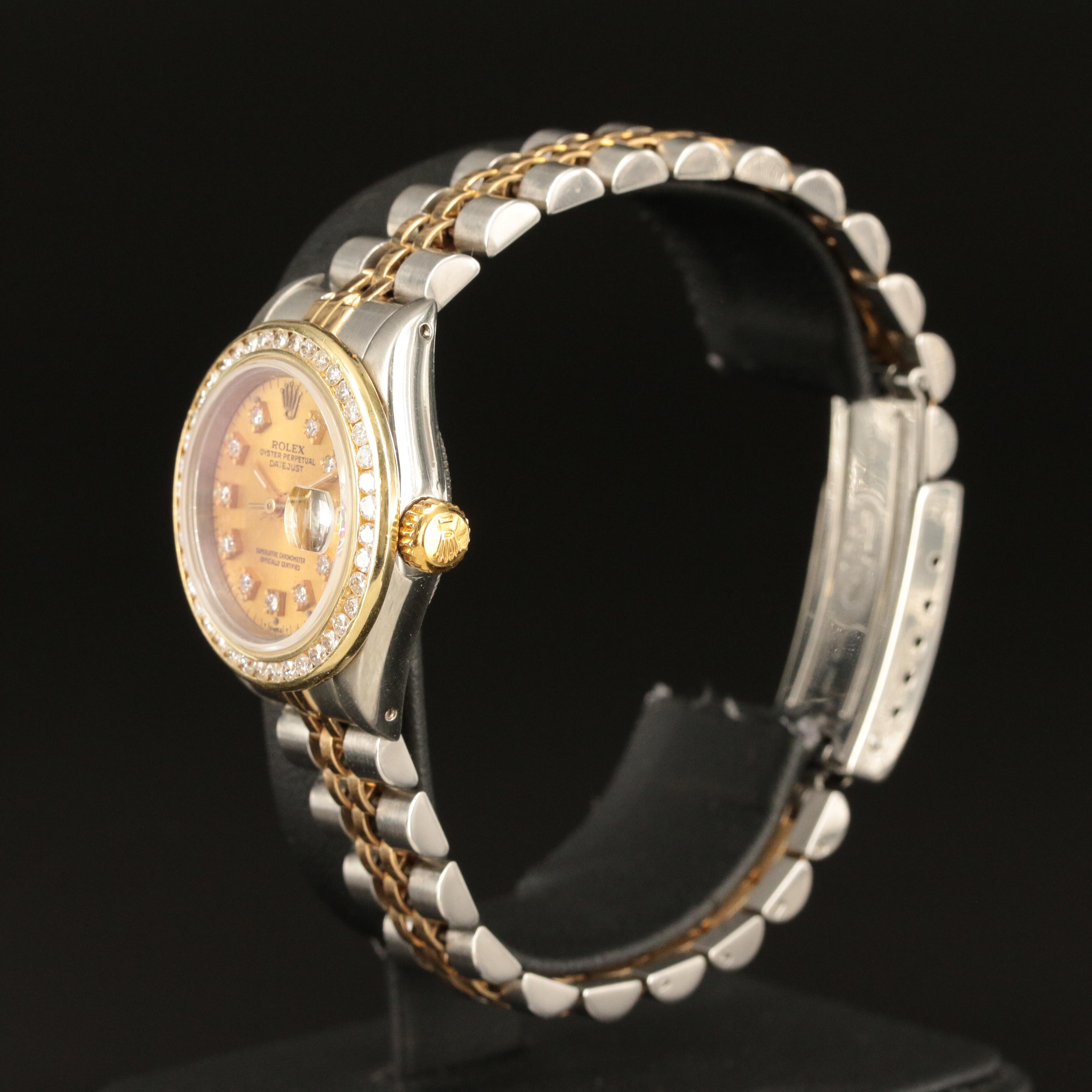 1986 Rolex Custom Diamond Dial and Bezel Datejust Watch