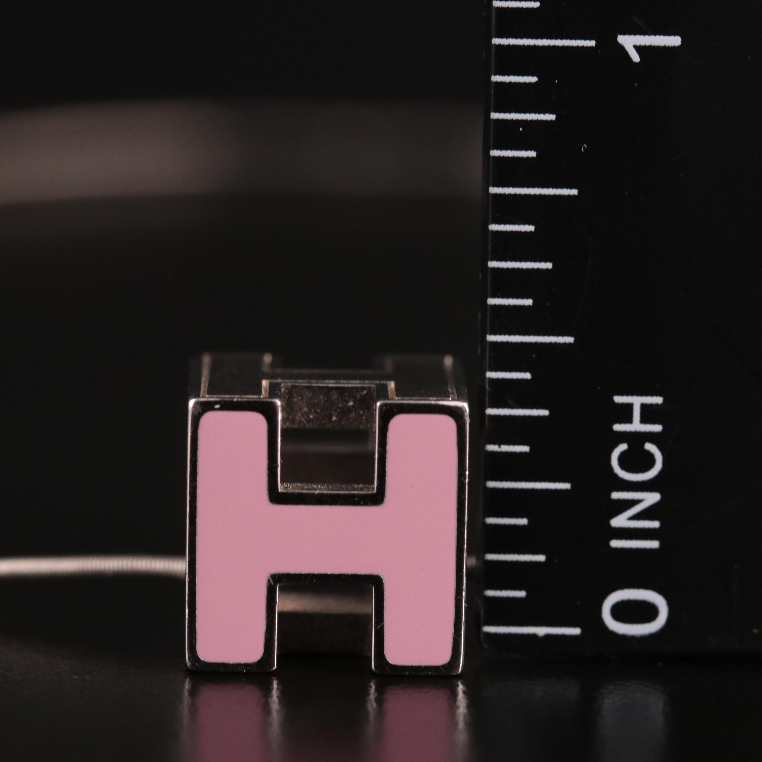 Hermès H Logo Pendant Necklace