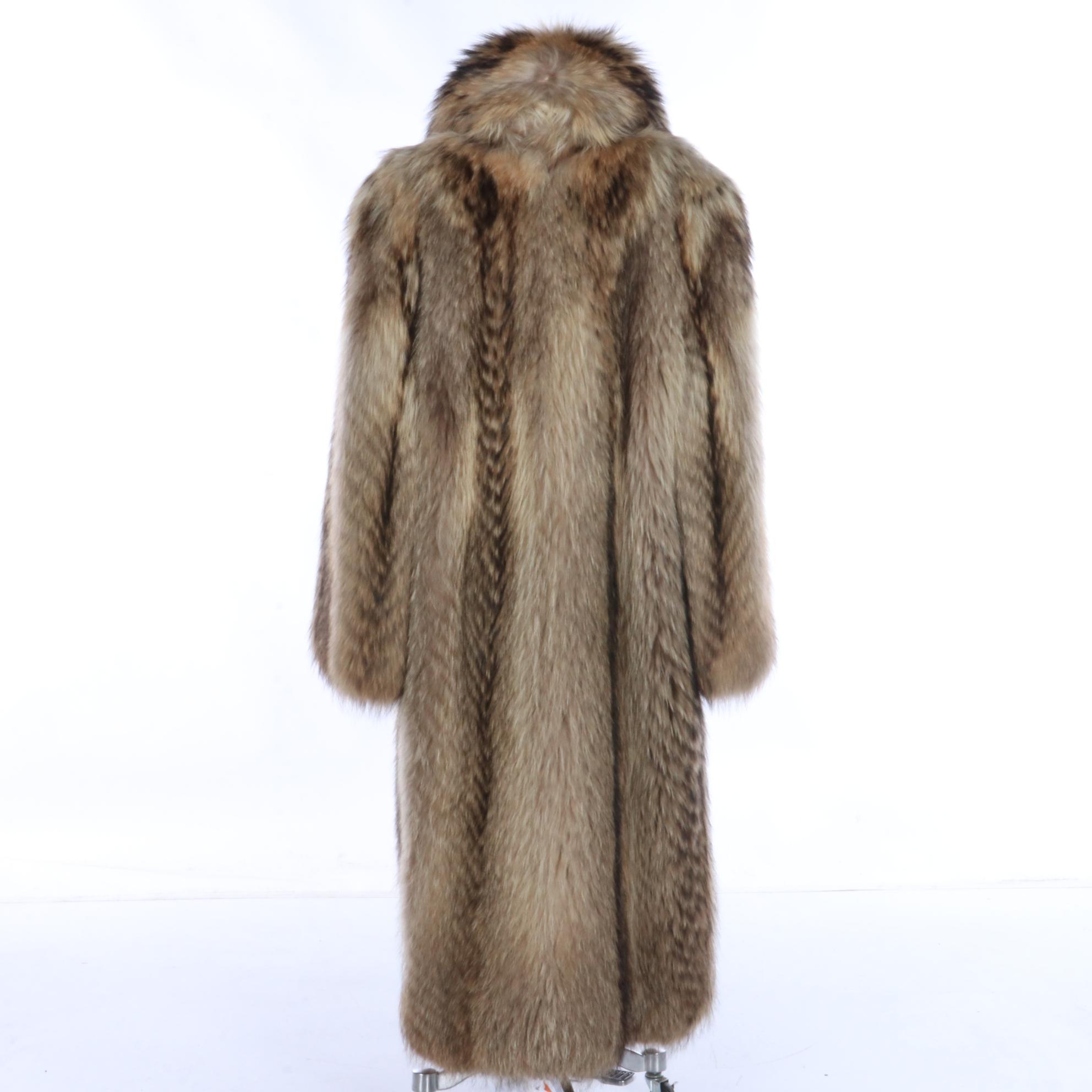 Tanuki Fur Full Length Coat