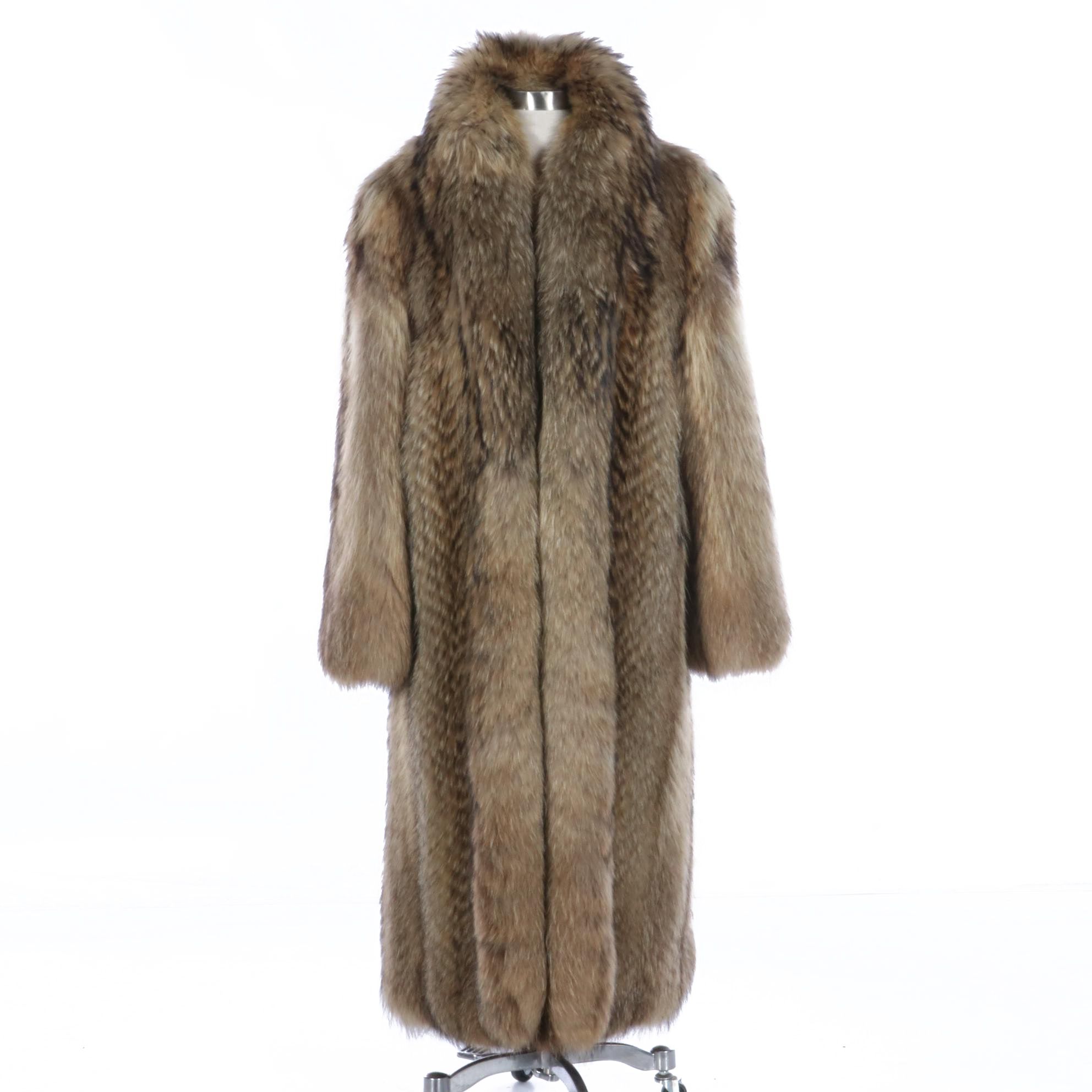 Tanuki Fur Full Length Coat