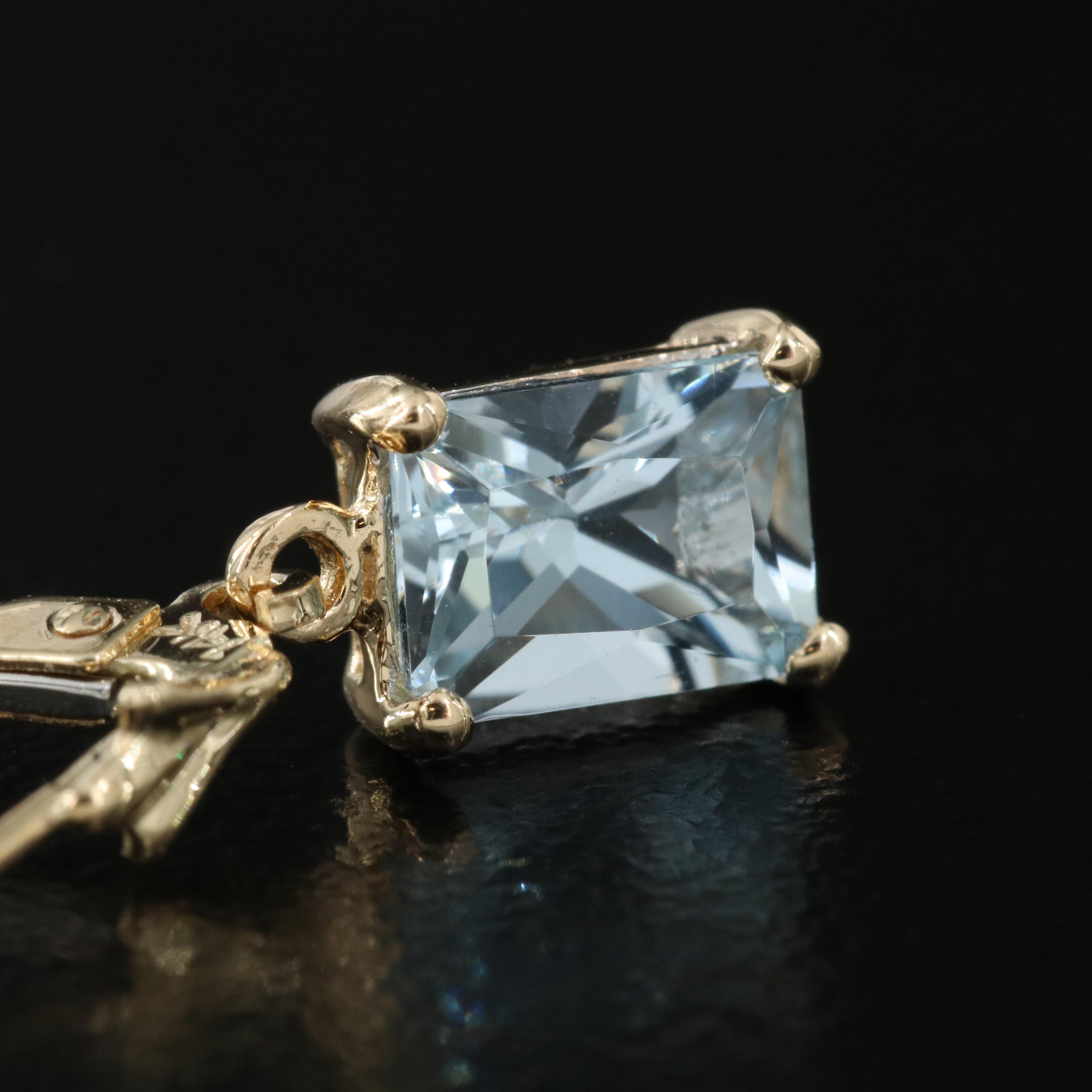 14K Aquamarine Earrings