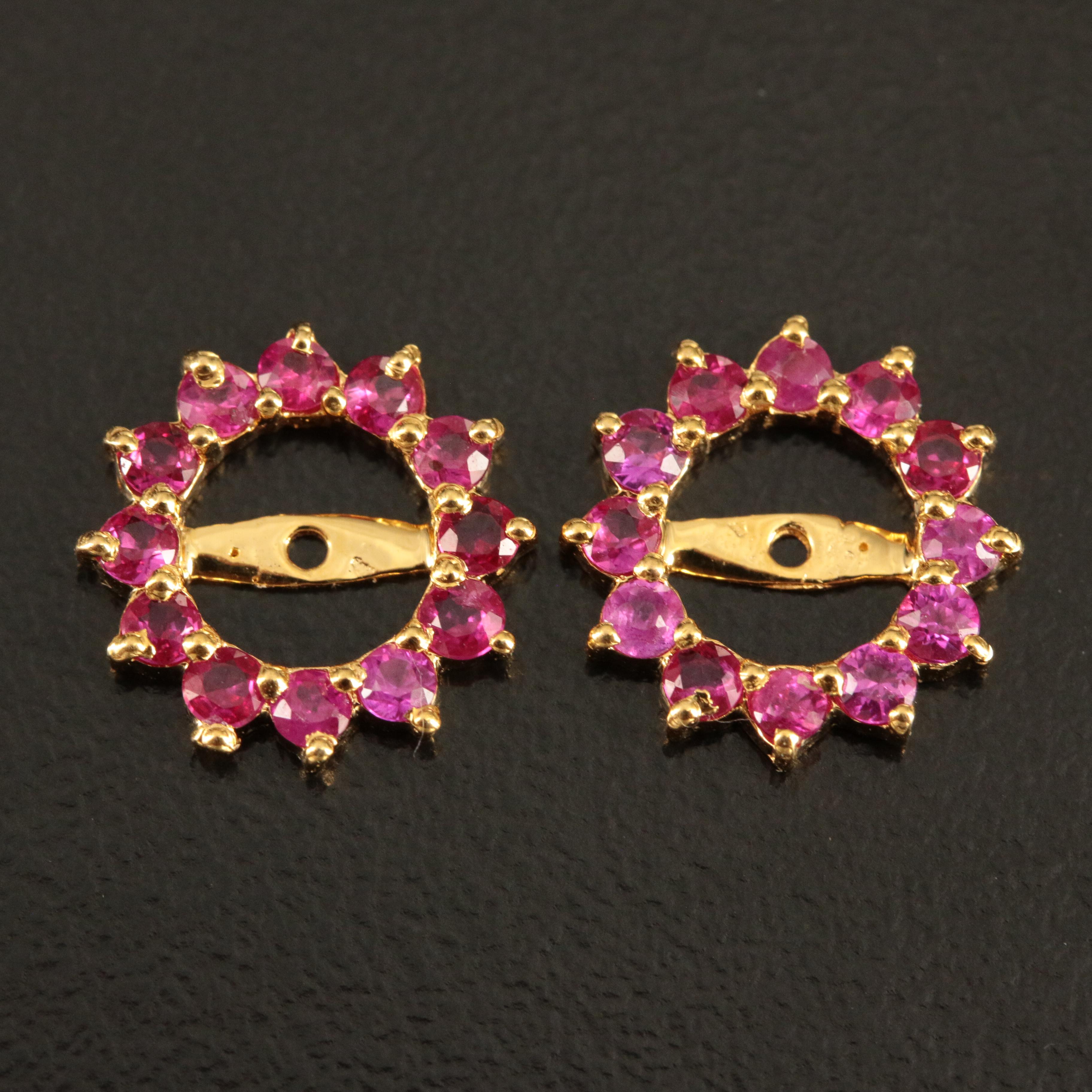 14K Ruby Earring Jackets