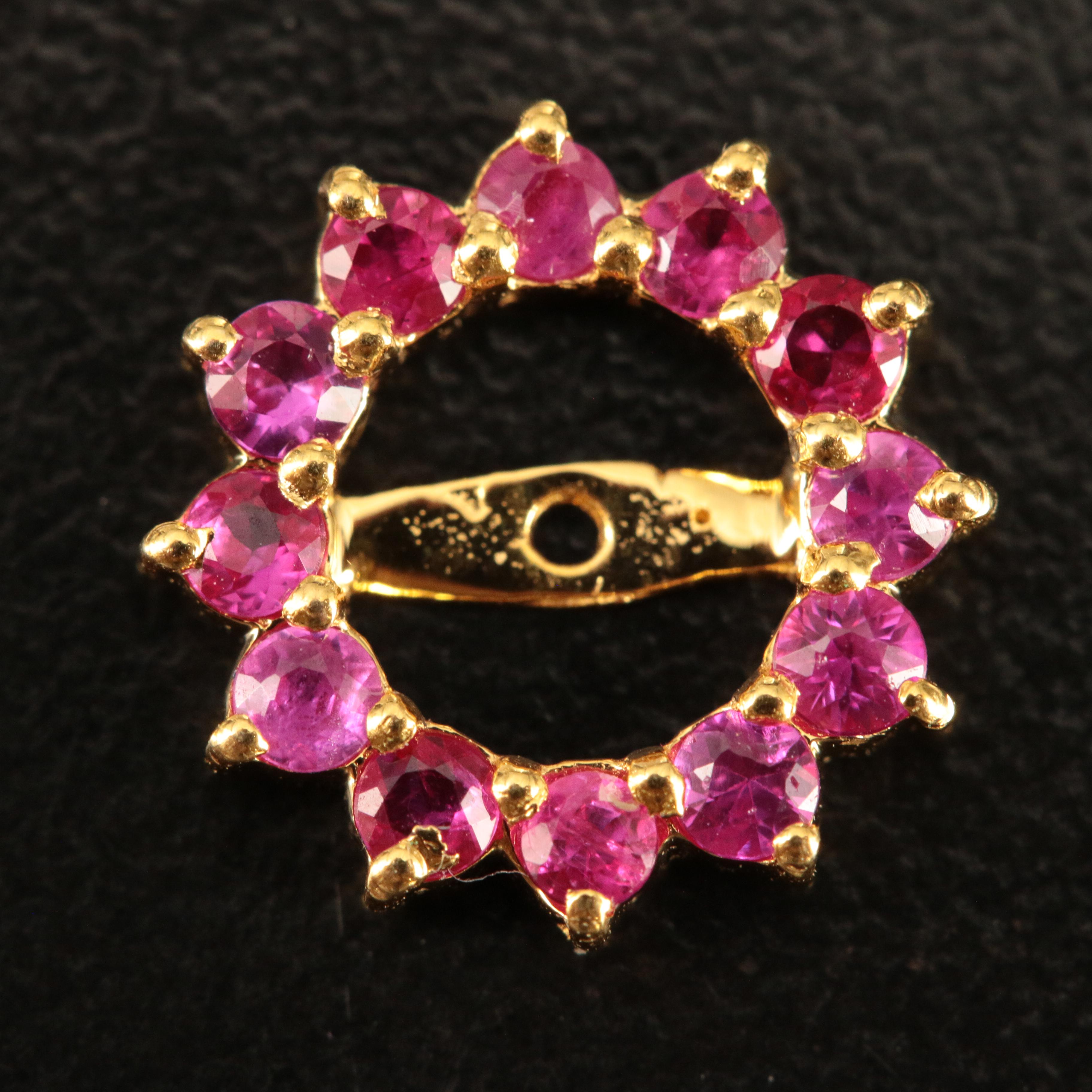 14K Ruby Earring Jackets