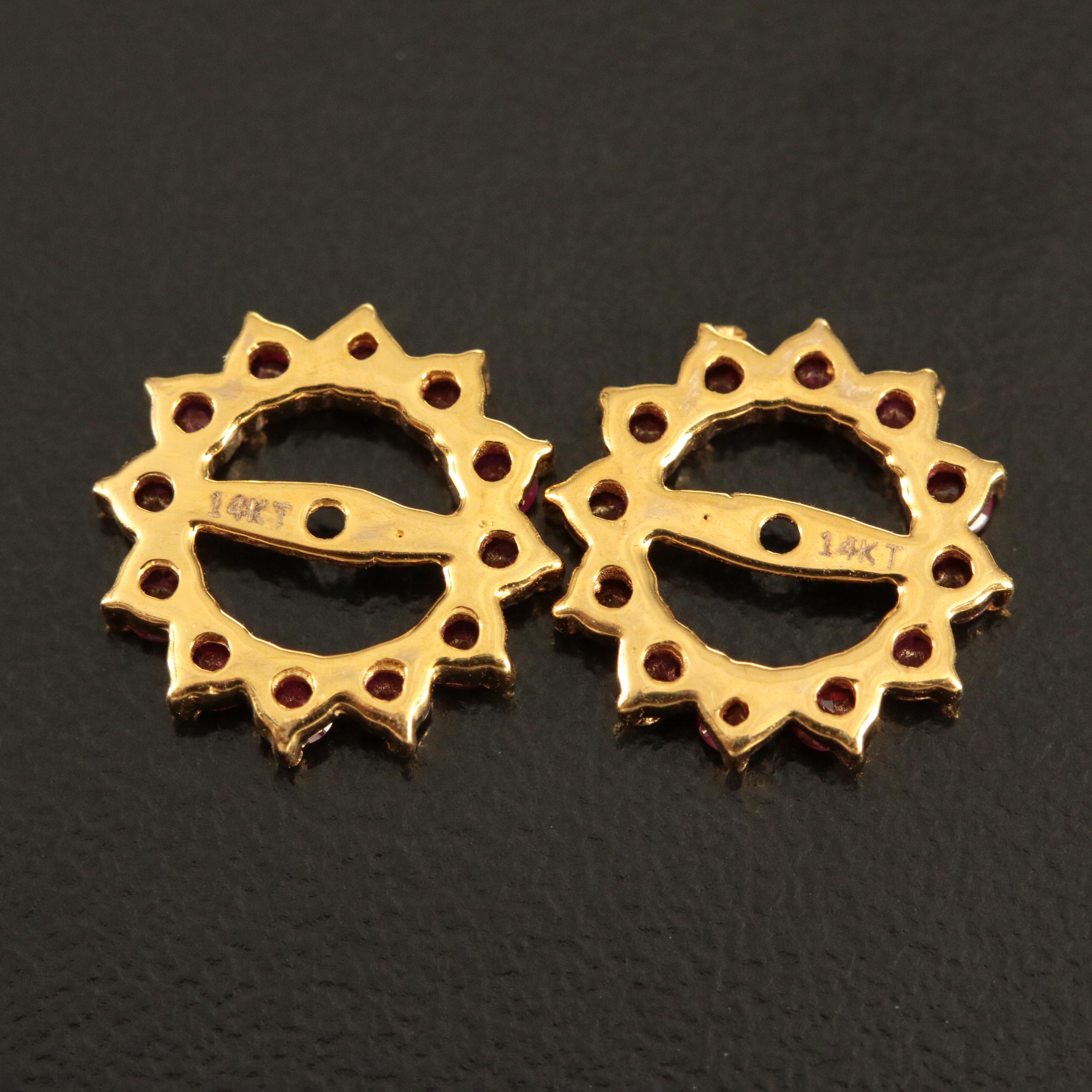 14K Ruby Earring Jackets