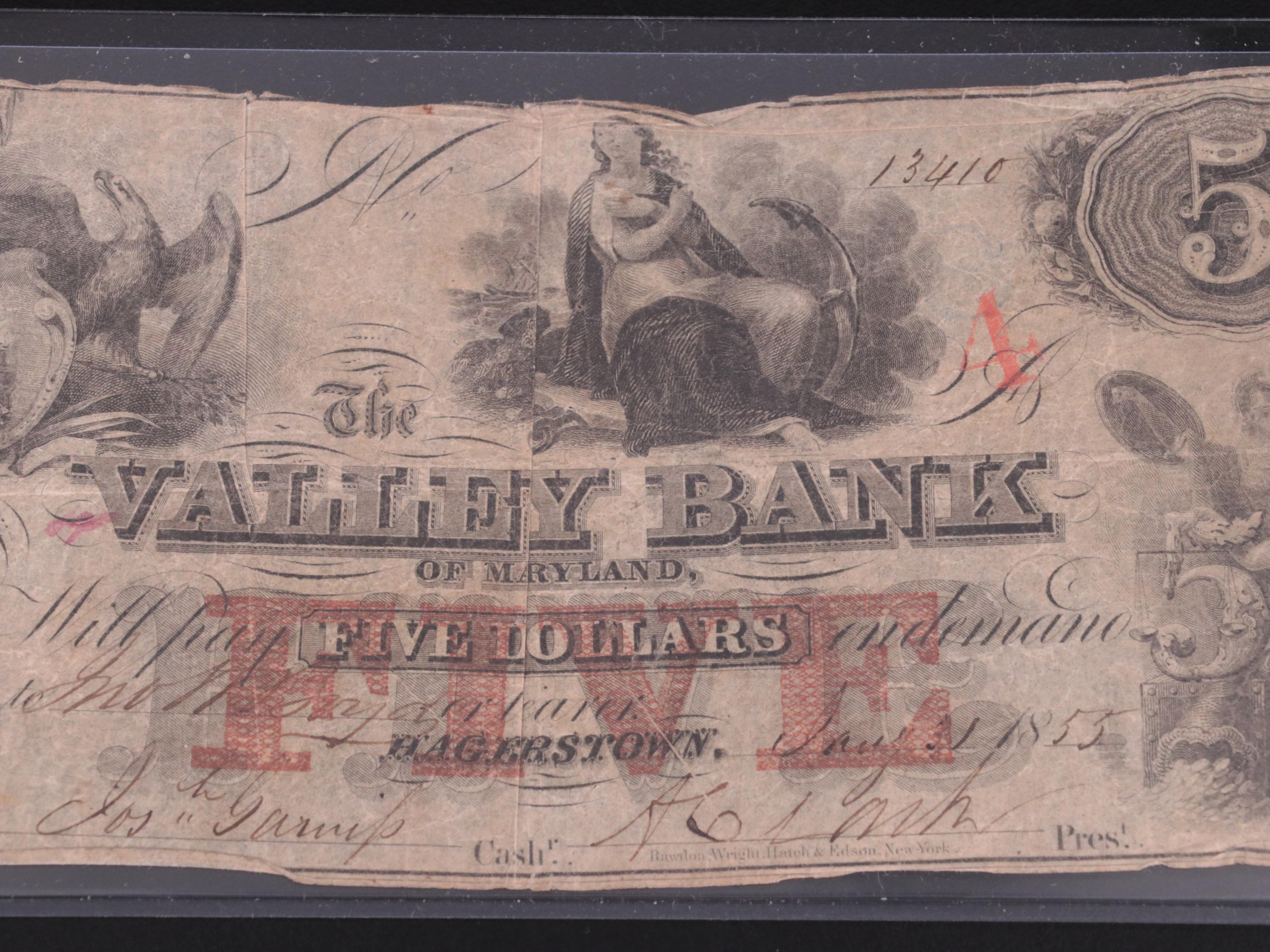 Three Obsolete 19th Century Banknotes